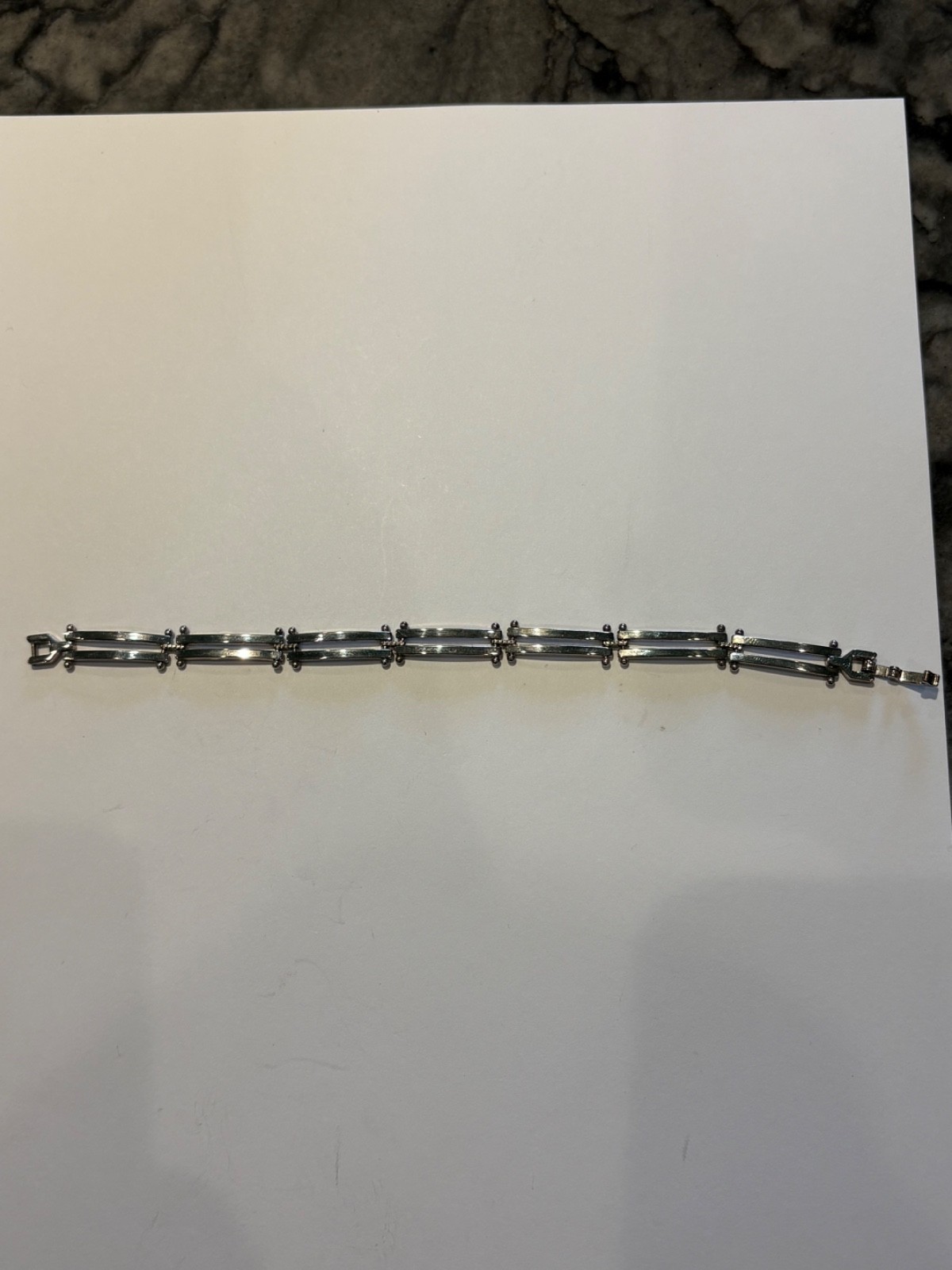 Vintage MCM Sterling Silver Double Bar Link Bracelet – 13.8 Grams