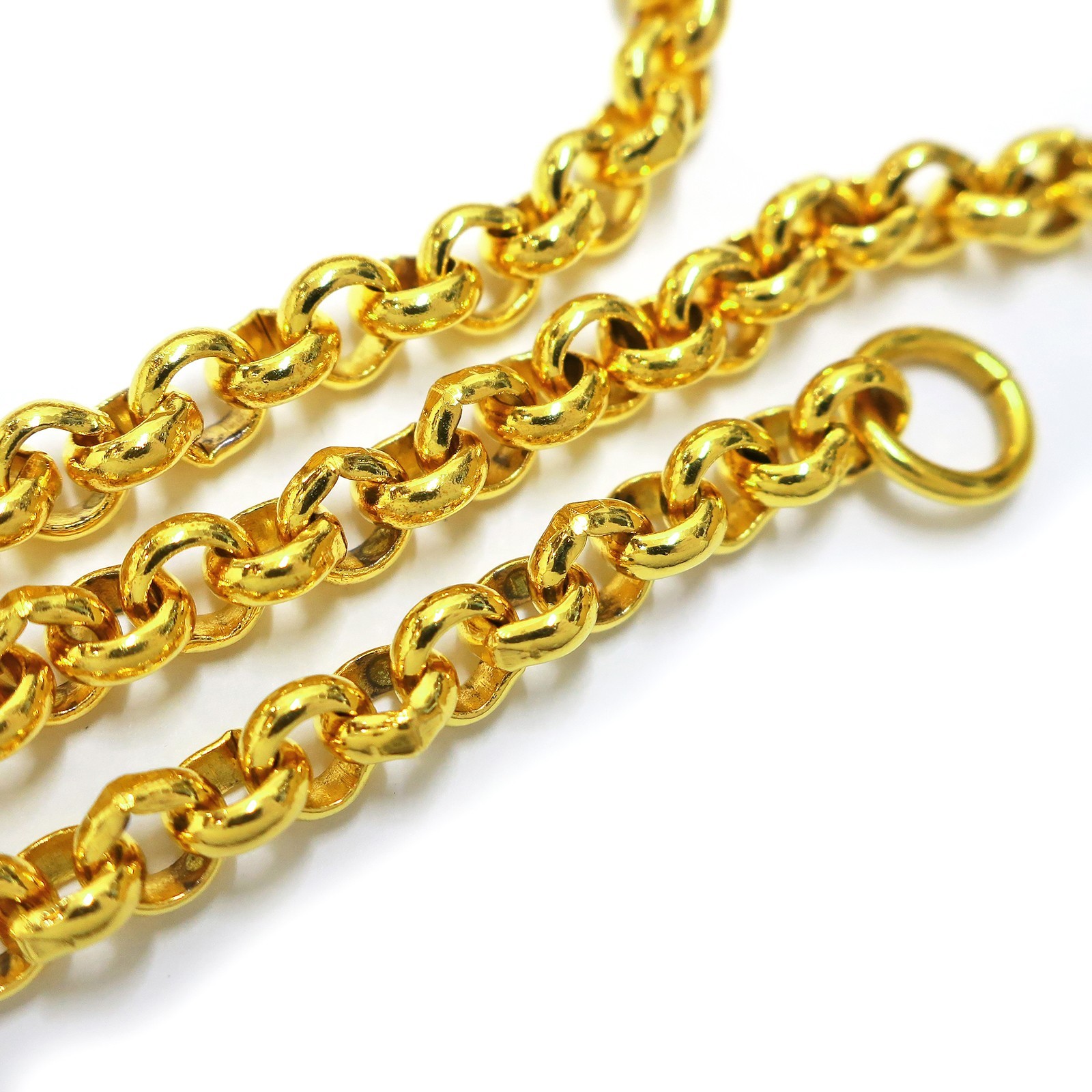 CHANEL Gold Plated CC Logos Charm Vintage Chain Necklace Pendant #1302c Rise-on