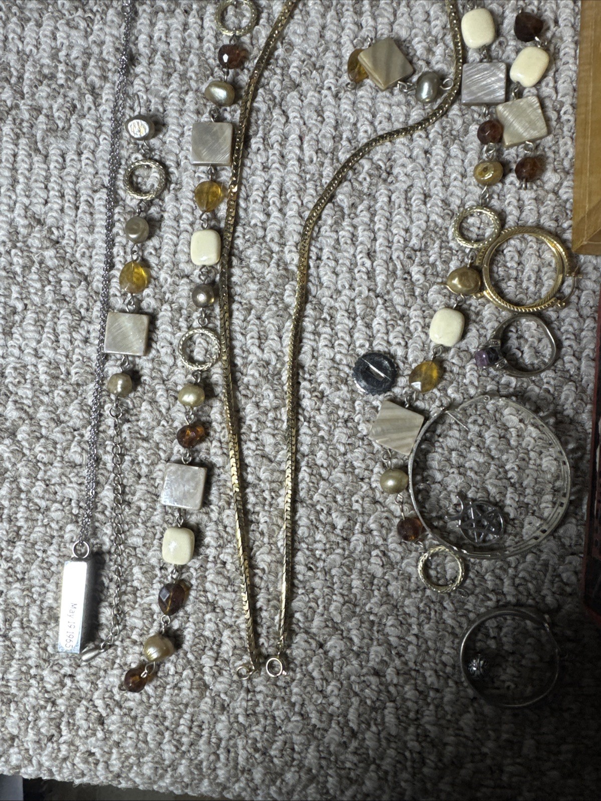 ESTATE FIND – COSMETIC JEWERLY WITH TWO JEWERLY BOXES – OVER 1 LB