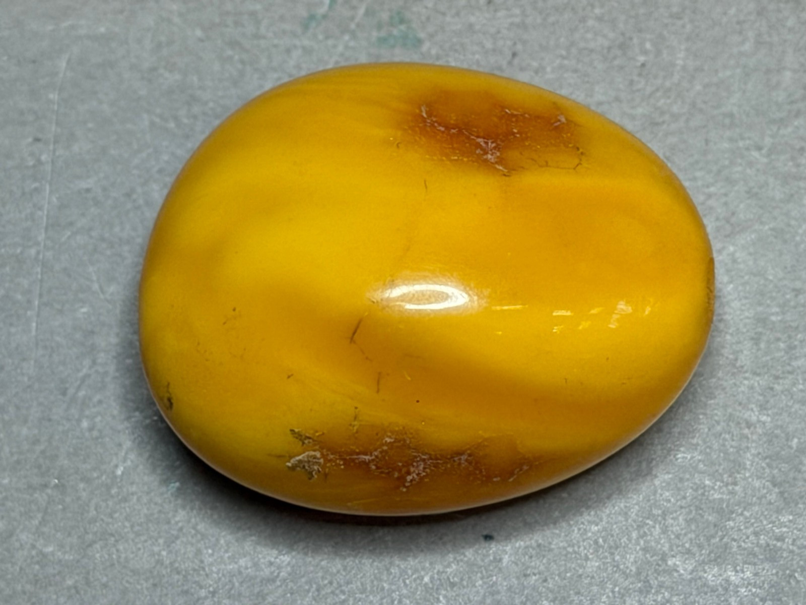 NATURAL OLD ANTIQUE YELLOW BUTTERSCOTCH BALTIC AMBER BEAD 5,4 gr
