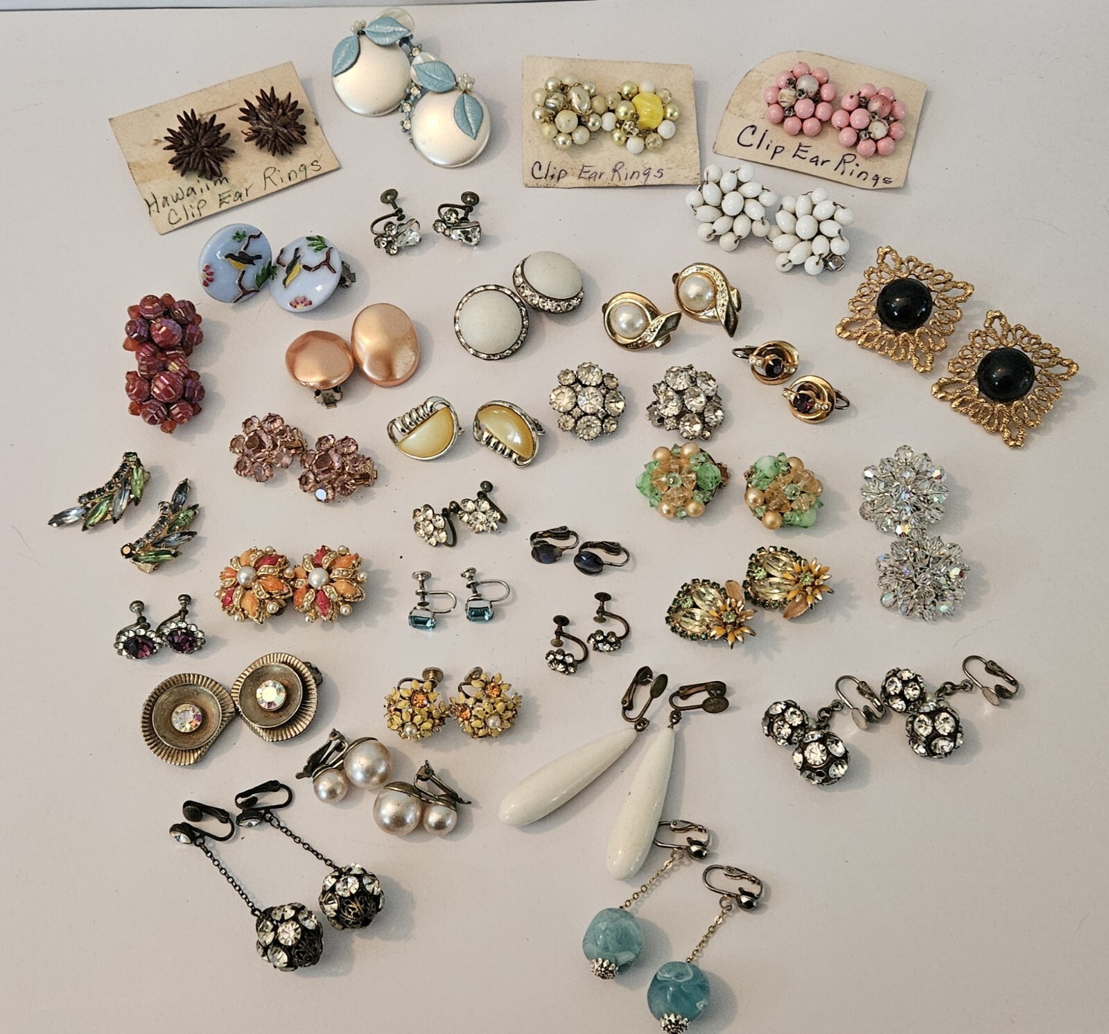 VTG Earrings Clip & Screwback Lot x33 Japan, Germany, Hong Kong Alice Caviness.