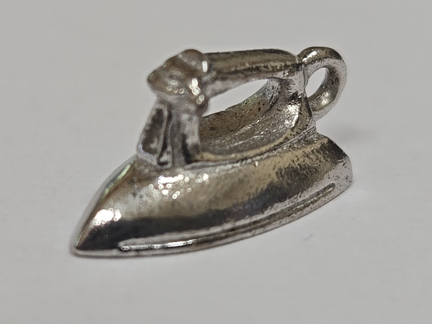 Sterling Silver ~ Iron Charm ~ Clothes Iron ~ VINTAGE