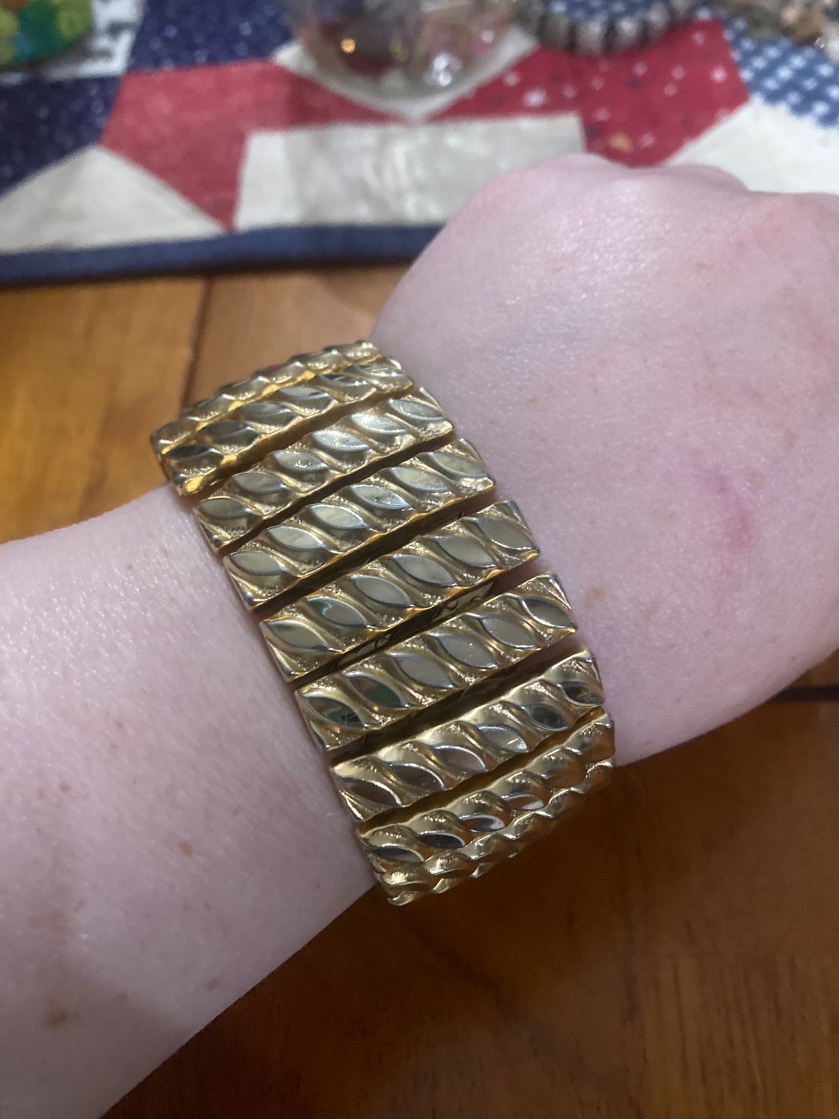 Vintage Gold-Tone Hong Kong Bracelet