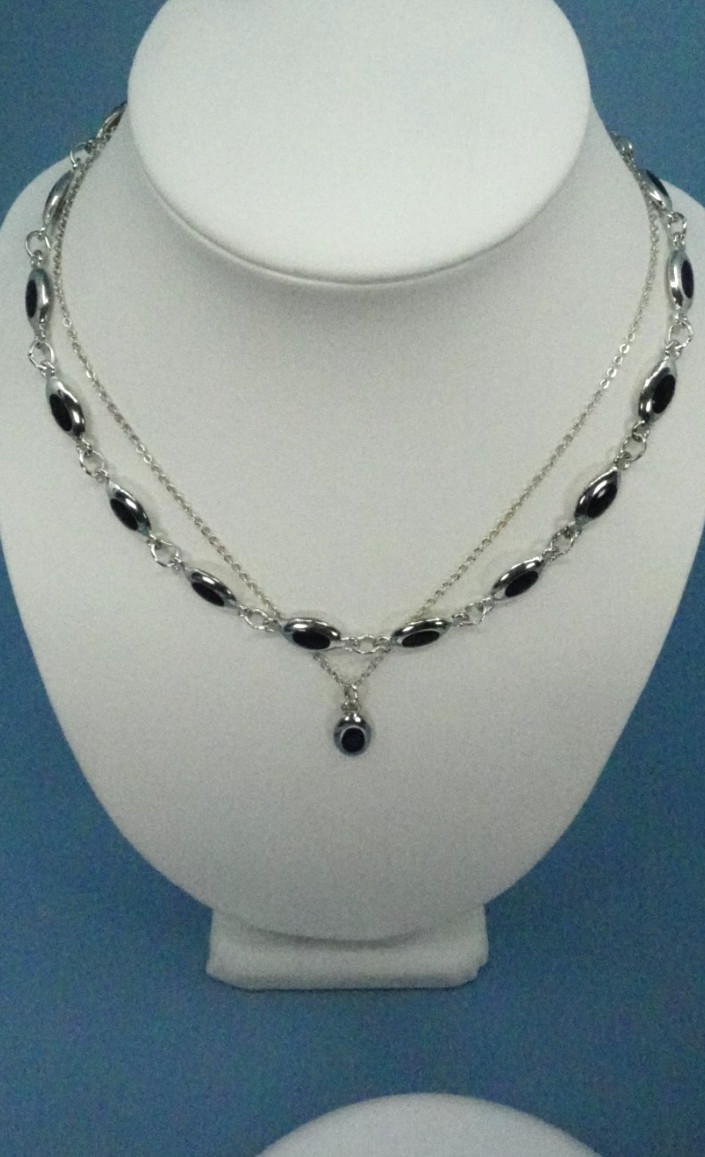 Estate 3 pc Necklaces and Bracelet 16″ x .25 and 7″ bracelet