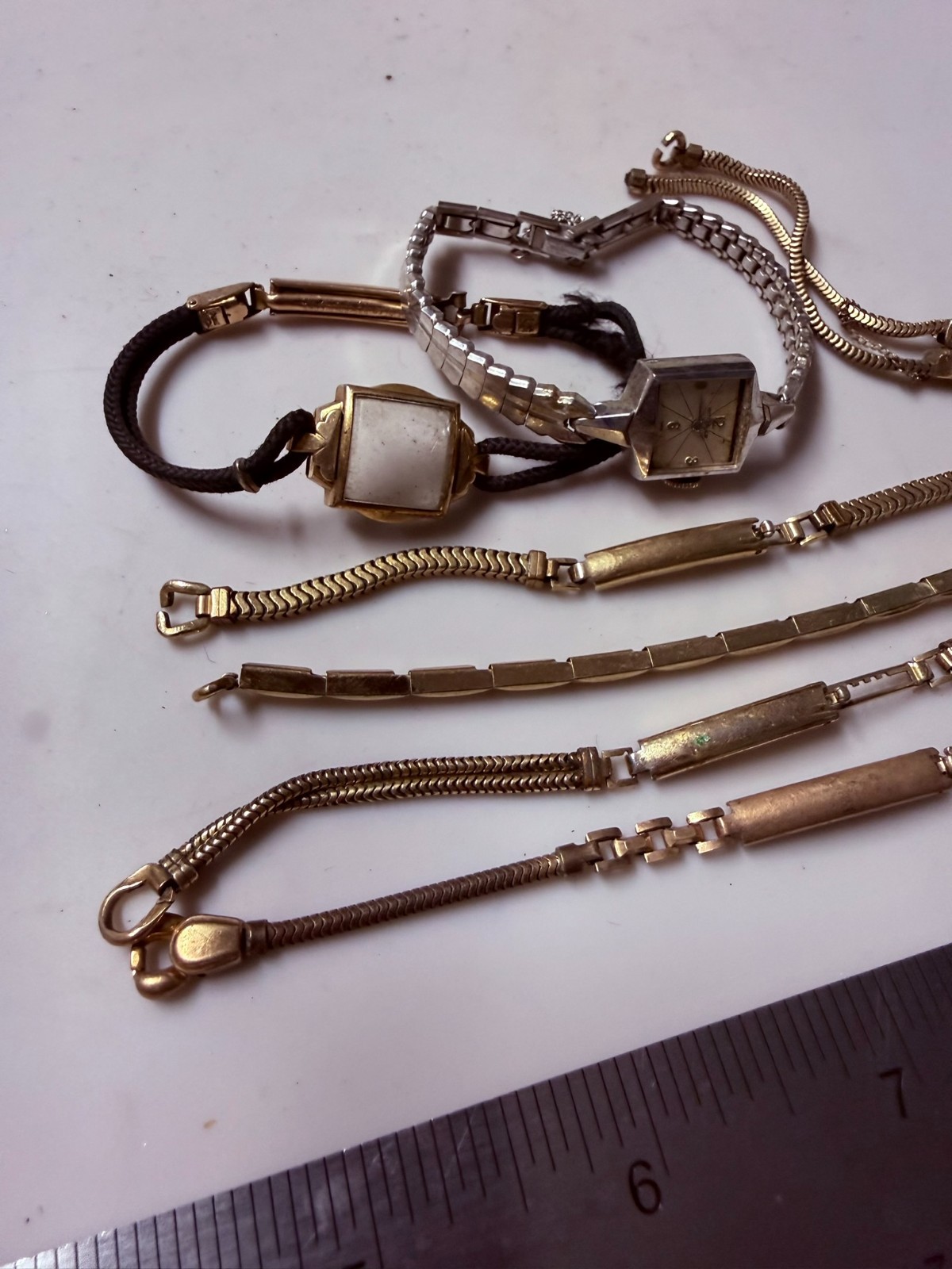 Collection Lot Amazing Vintage Gold Filled Wristwatch Parts Bands ETC – X12