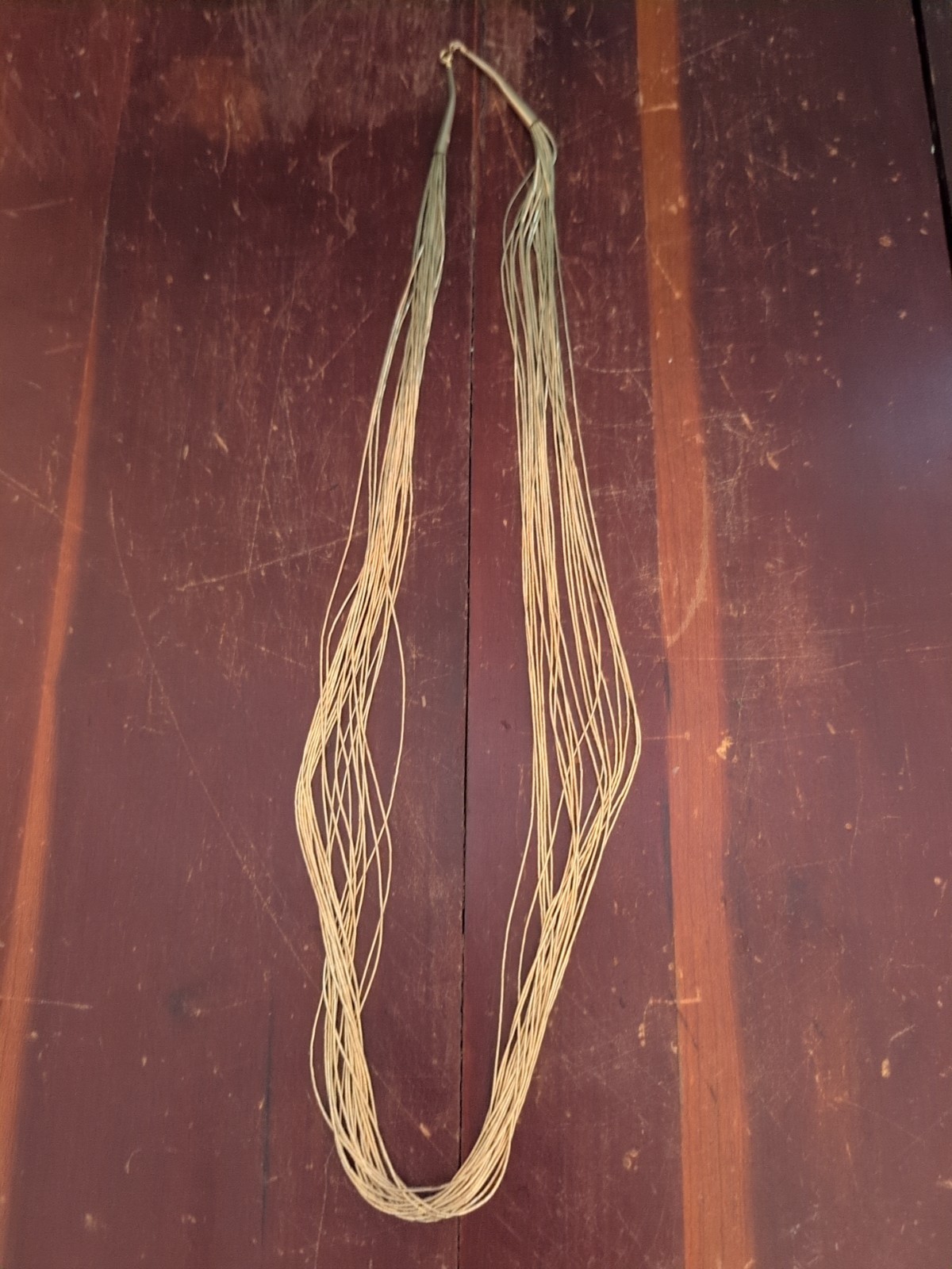 Vintage Navajo Liquid 1/20 12K GF 20 Strands Chain Necklace 30 In Long