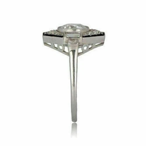2.50Ct Round Cut Lab Created Diamond 14K White Gold Plated Anniversary Gift Ring