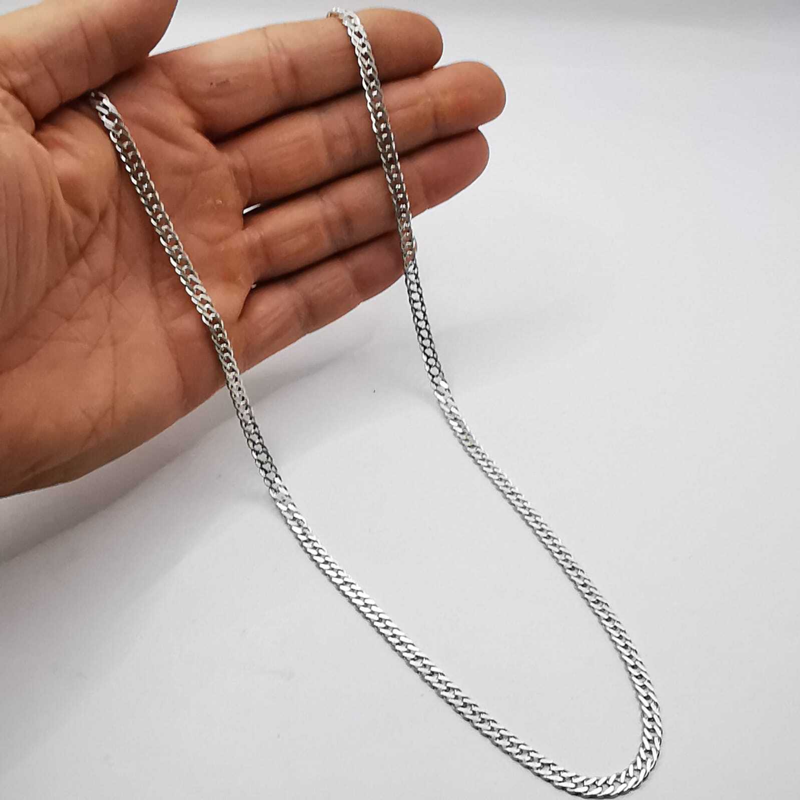 Vintage 925 Sterling Silver 23.8″ Curb Chain Necklace 17.48g Unisex Adult Gift