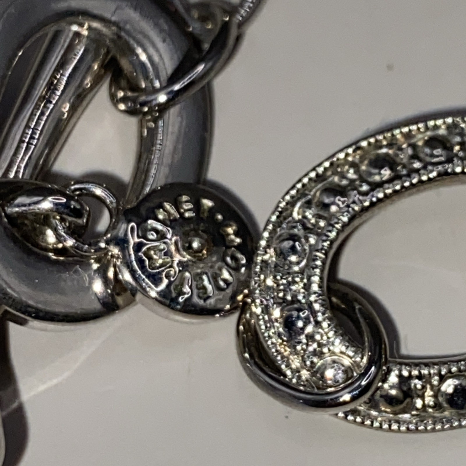 SPARKLE VTG Monet Necklace Earrings Set Black Glass Rhinestones SilverTone Chain