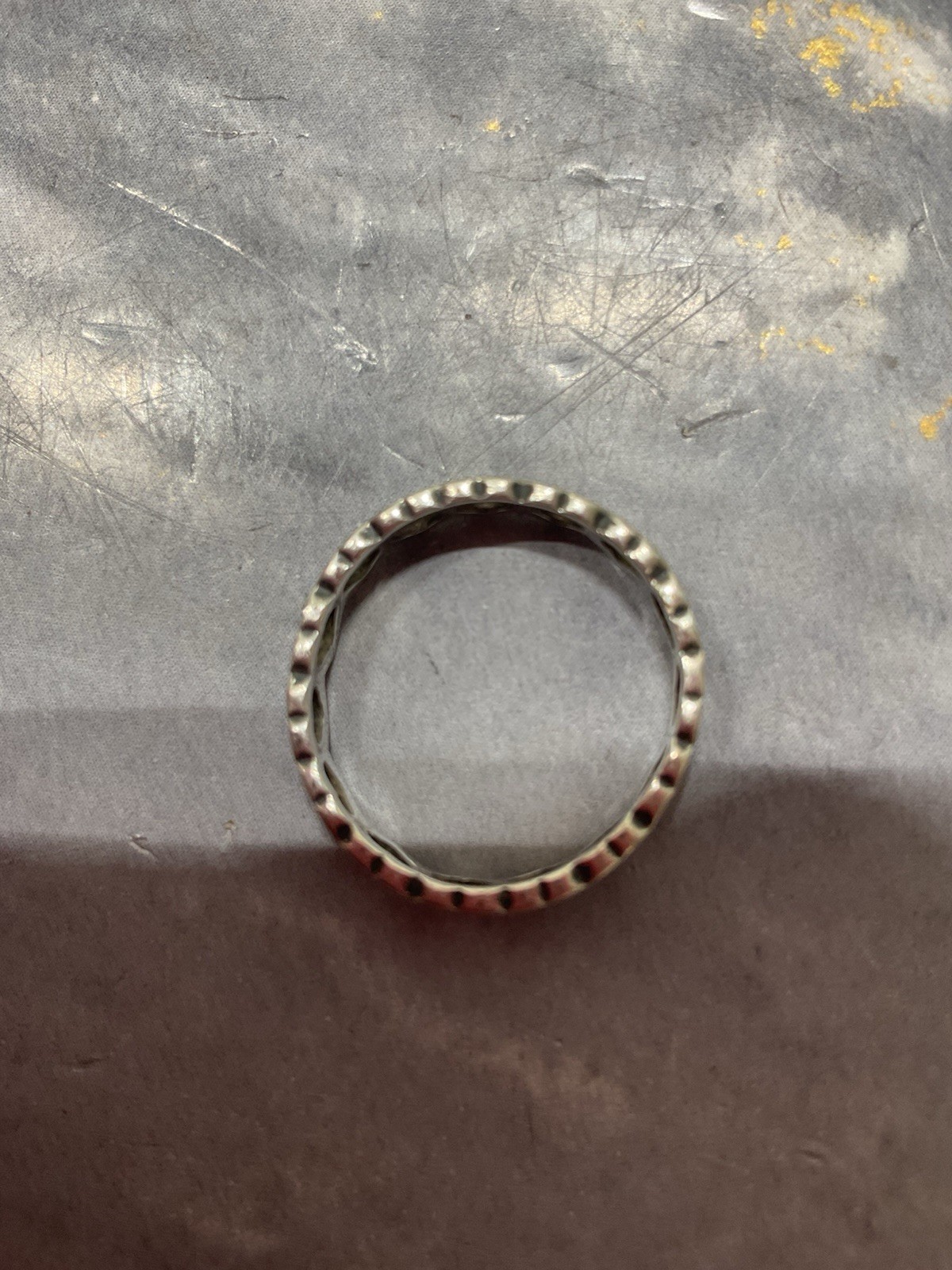 James Avery Retired Eternal Hearts Band Ring 925 Sterling Silver Size: 7/5