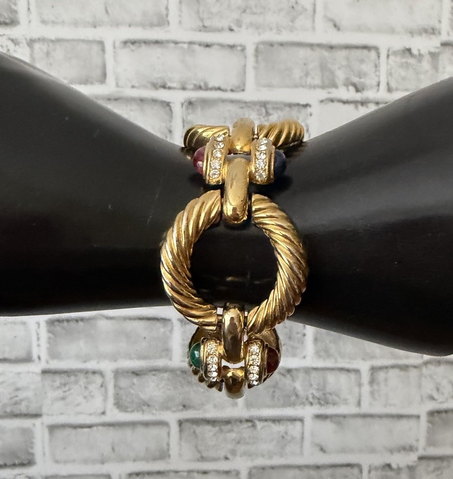 Vtg Givenchy Cabochon Mogul Bracelet