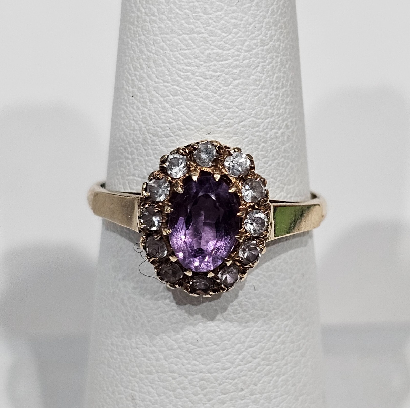 Antique Edwardian Amethyst & White Sapphires bracelet and ring