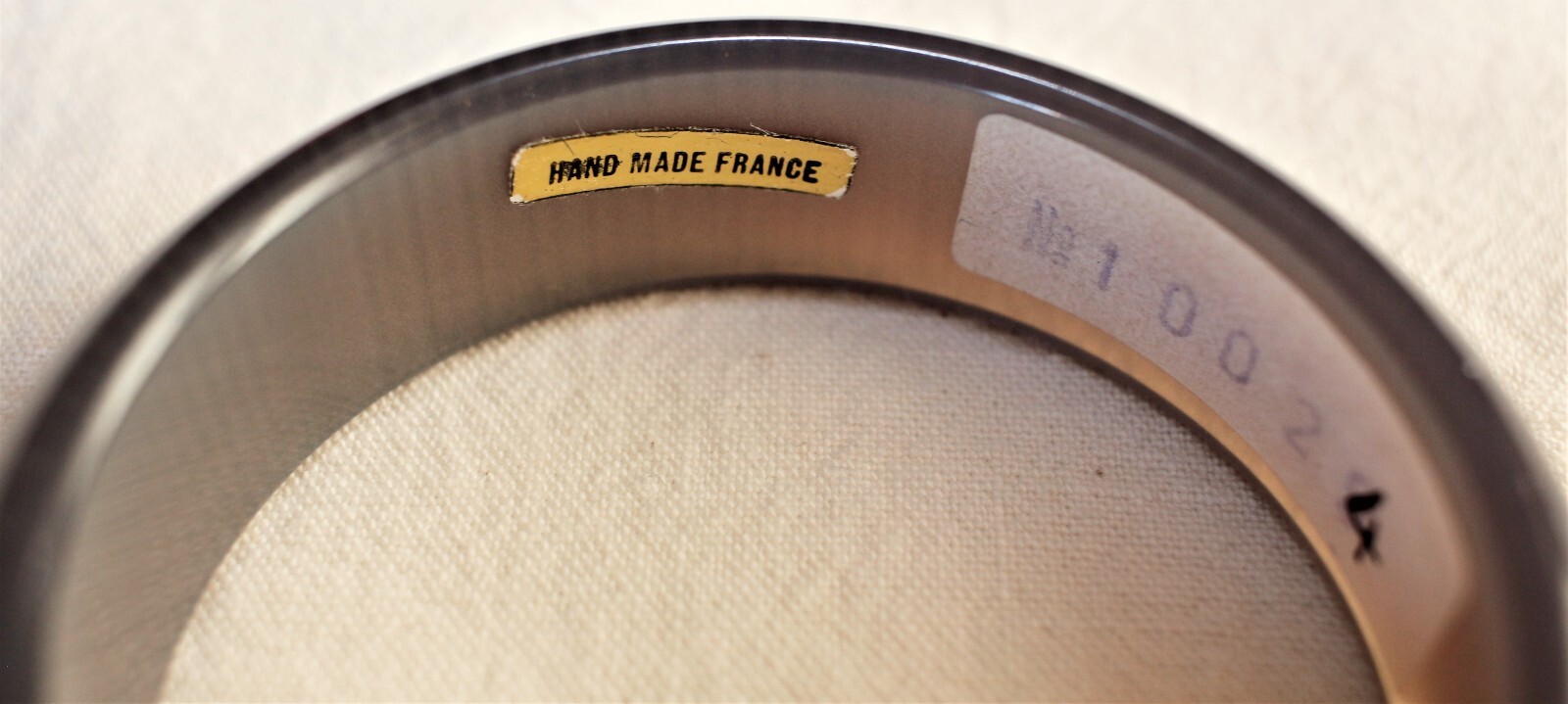 Vintage 60/70s Lot 6 New Art Deco Curved Acetate Bangles Handmade in France