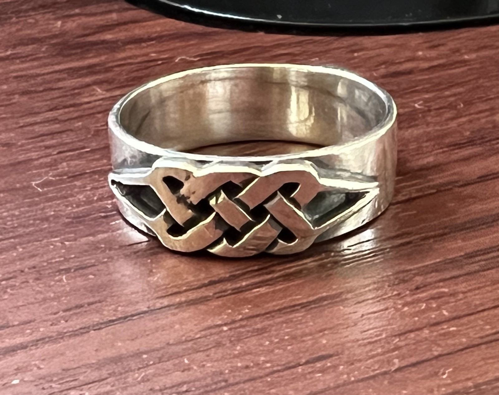 NEW Vintage Celtic Knotwork Sterling Silver Band 925 Ring size 9