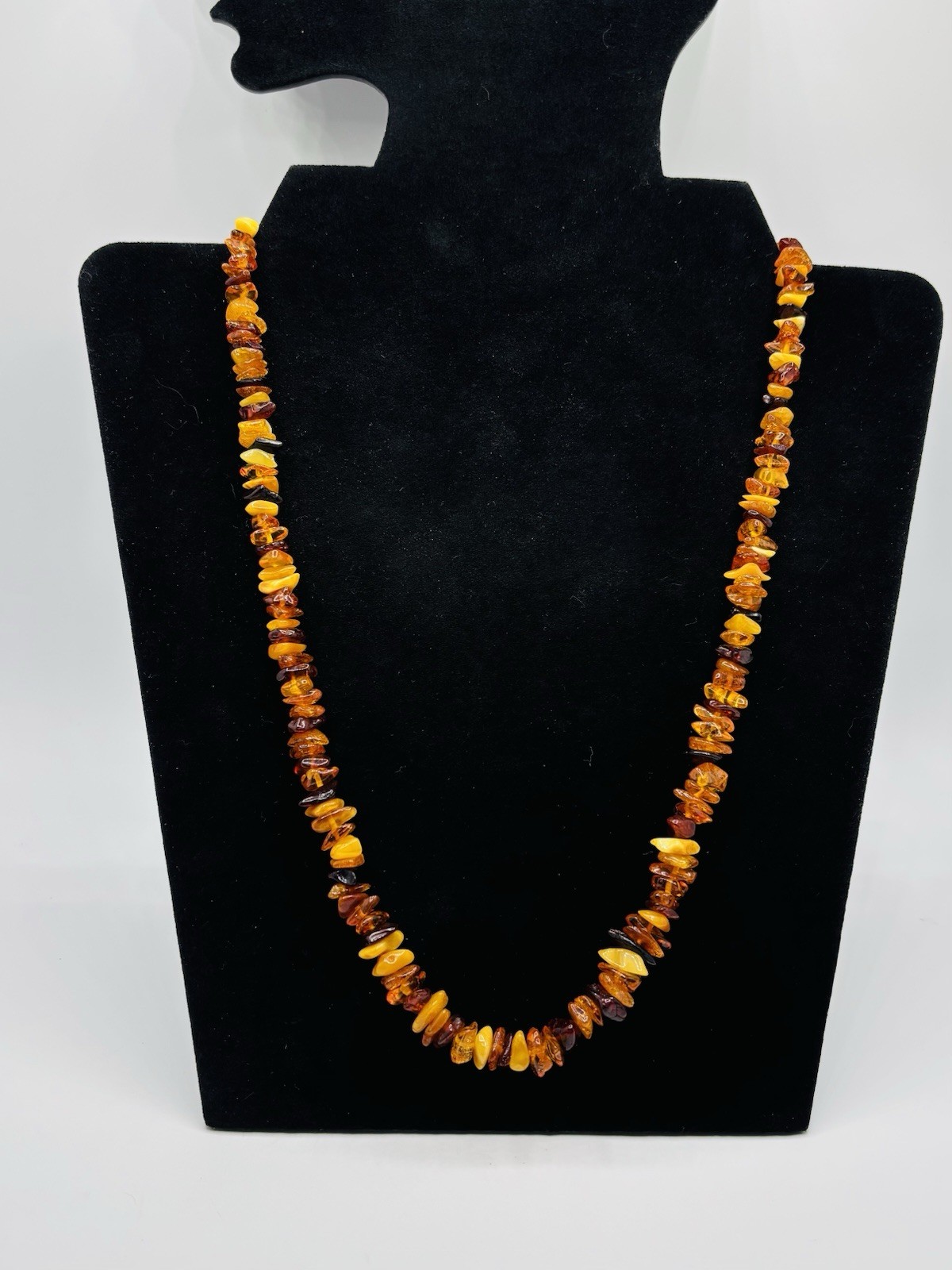 Vintage Baltic Amber Nugget Bead Necklace 22” – 19 Grams
