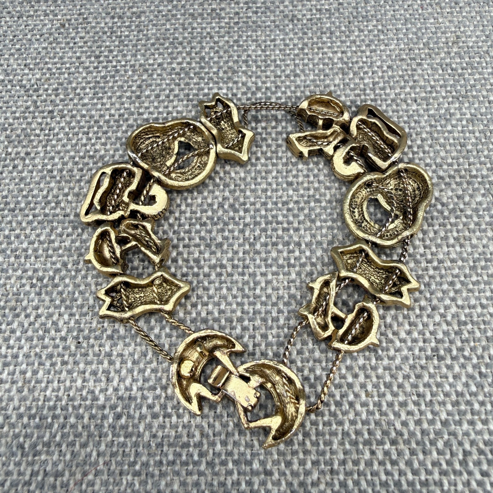Vintage Slider Bracelet Enamel Beach Ball Pool Swimsuit Chaise Lounge Goggles