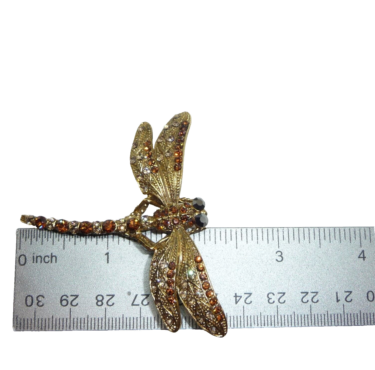 Fancy Dragonfly Crystal Rhinestones Brooch Pin USA Seller
