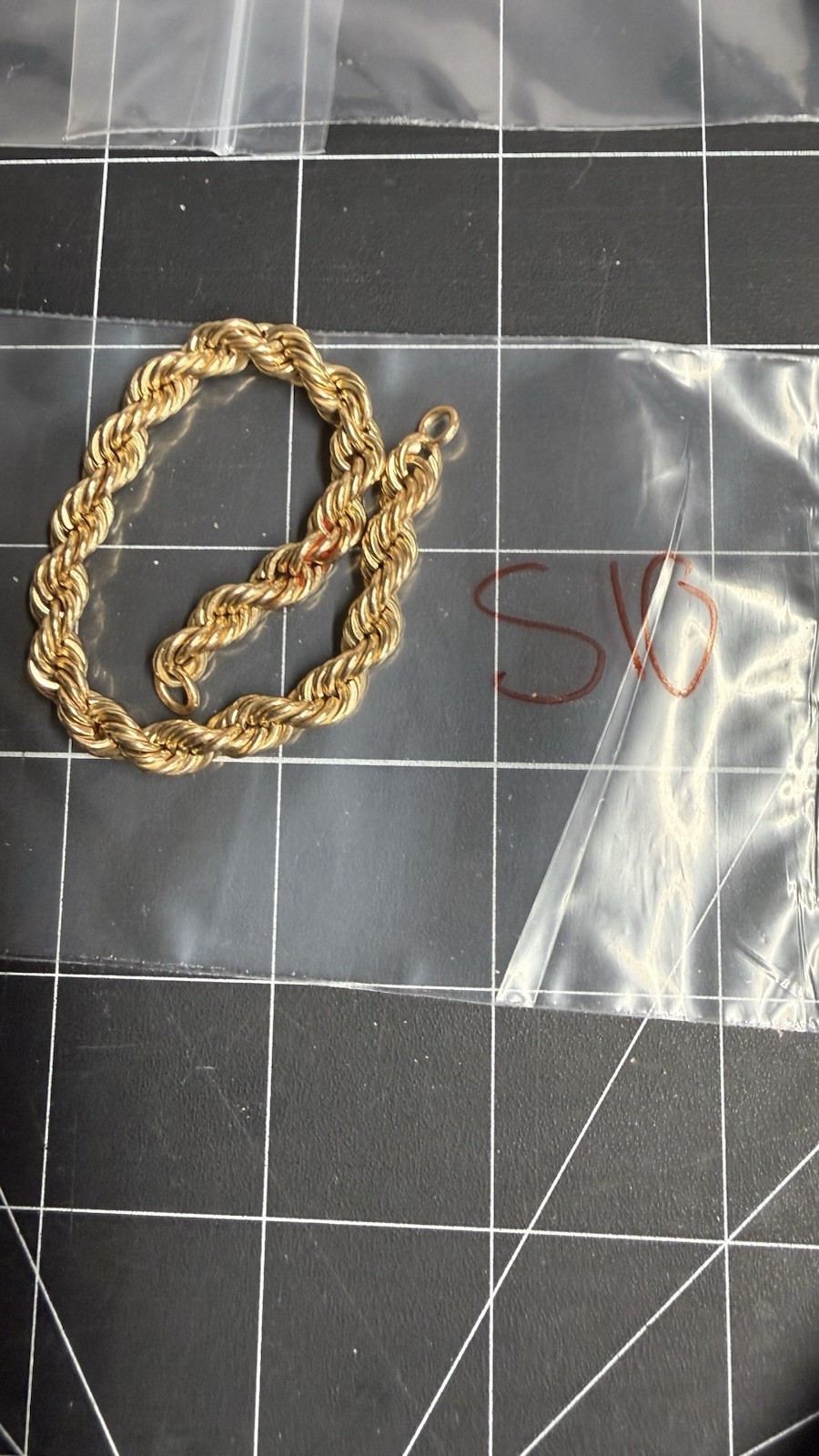 Vintage Rope Link Bracelet XRF Tests Approx 10.3K Gold 20.6g 7.25” Estate
