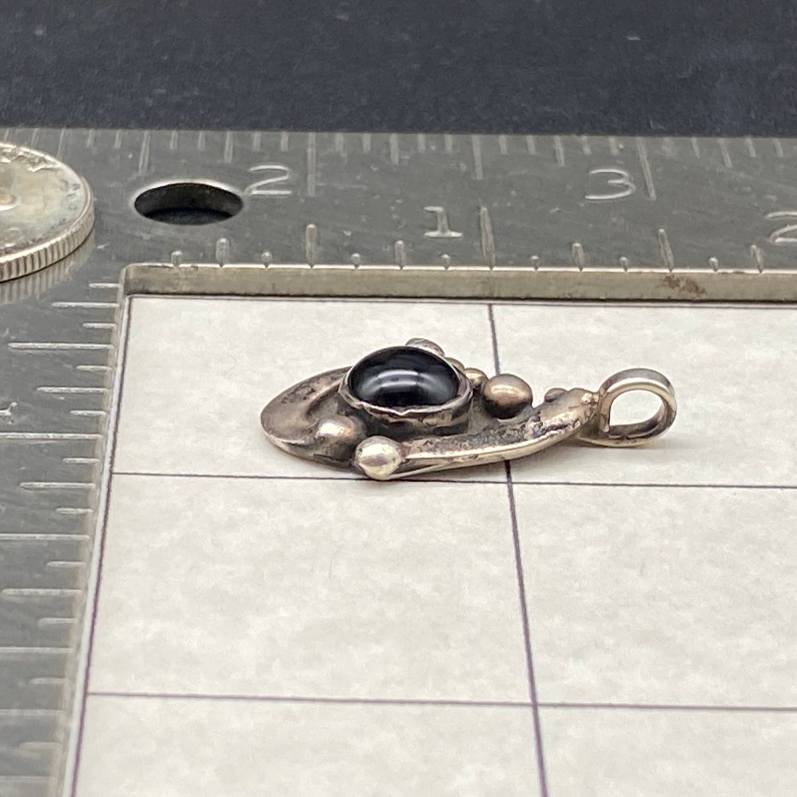 Vintage Brutalist Abstract Sterling Silver Stan Pendant