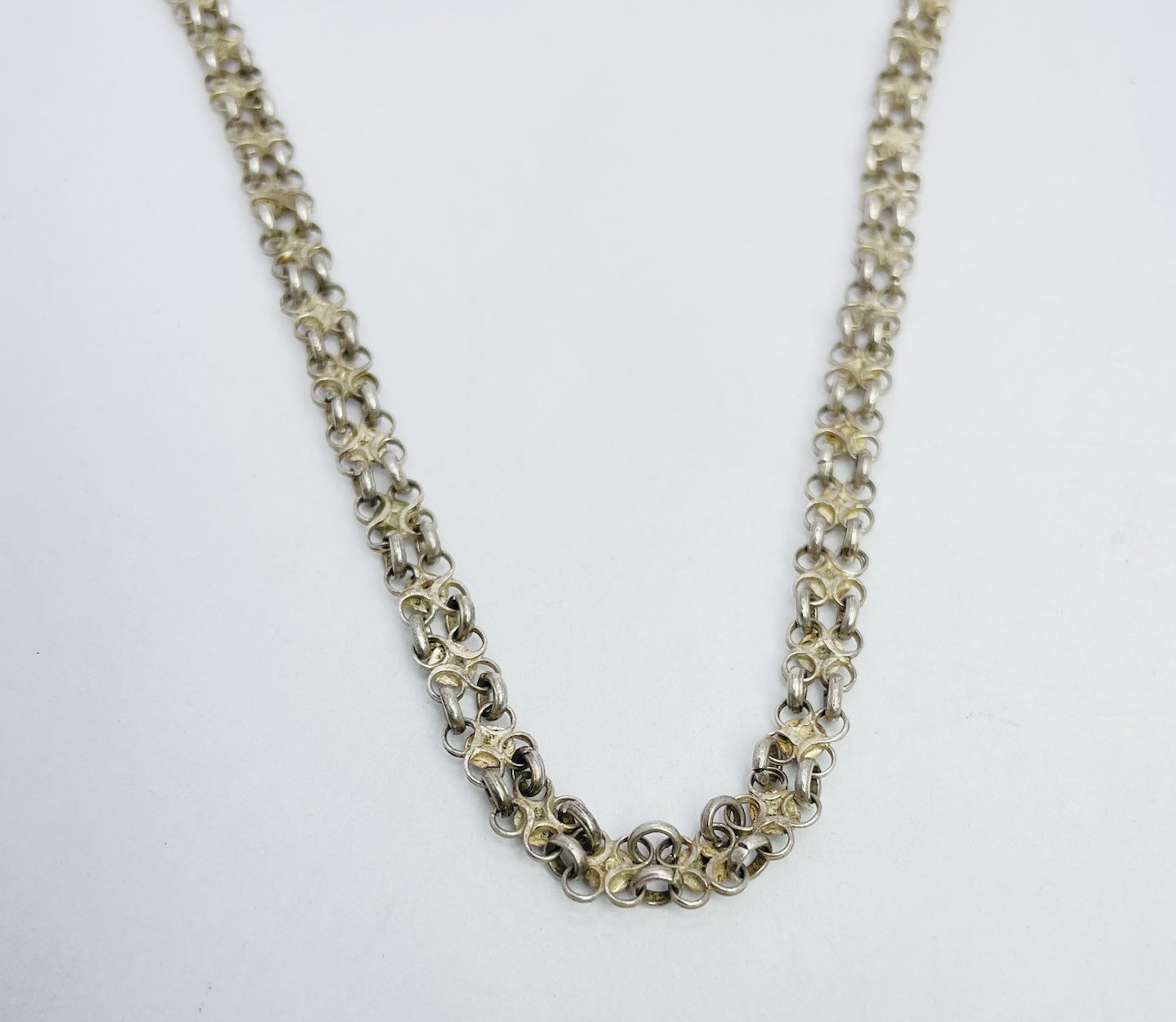 Mirror Link Sterling Silver Chain 25in (19.94g)