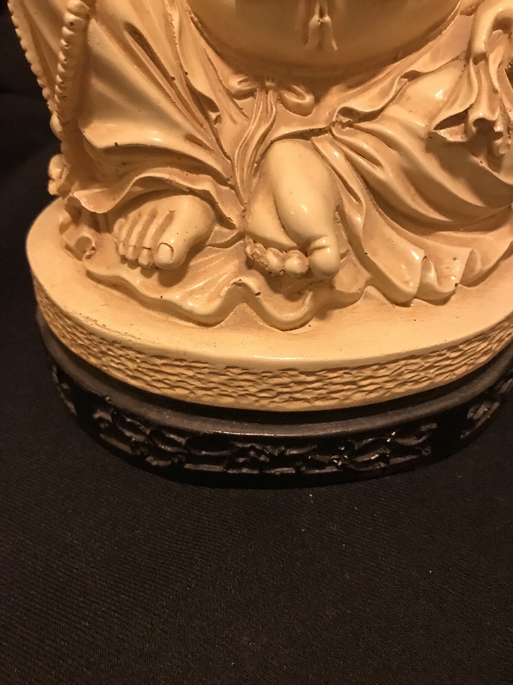 Beautiful Vintage Buddha Signed Figuring Damaged