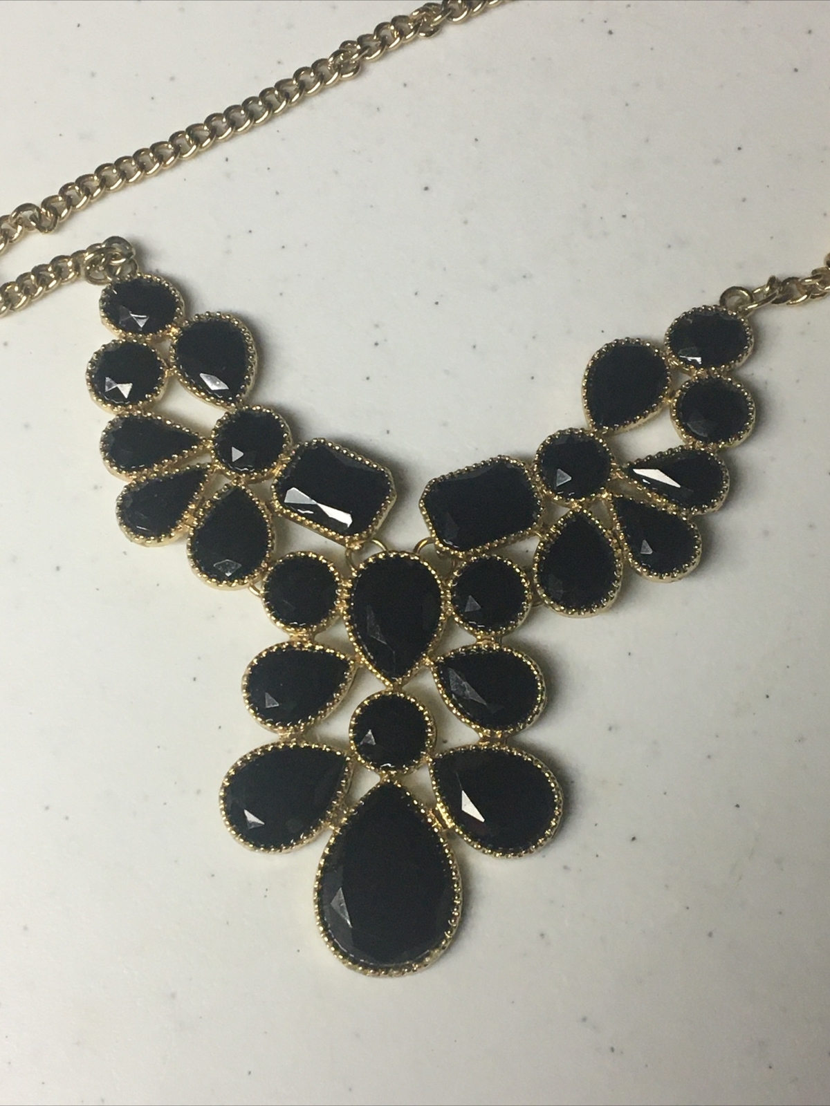 Vintage Bohemian Black & Gold Tone Necklace Fashion Jewelry Women’s Accessories
