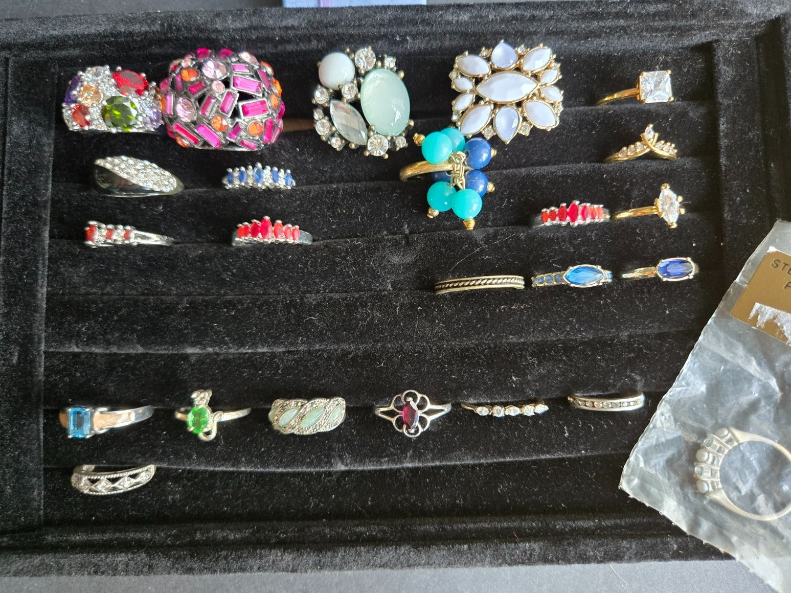 Vintage Estate Ring Lot 40pc 925 Sterling Silver Signed Avon 10k GP