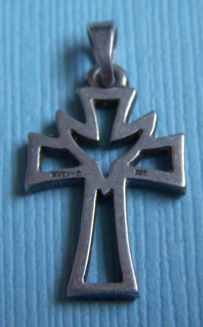 Retired James Avery descending dove cross sterling charm