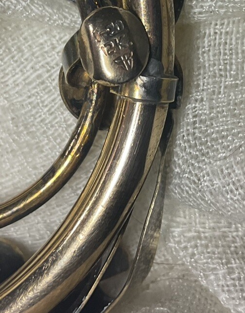 Vintage Silverman Bross 3 1/4 In Diameter 1-20 12 K Sparkling Blue Stone Brooch