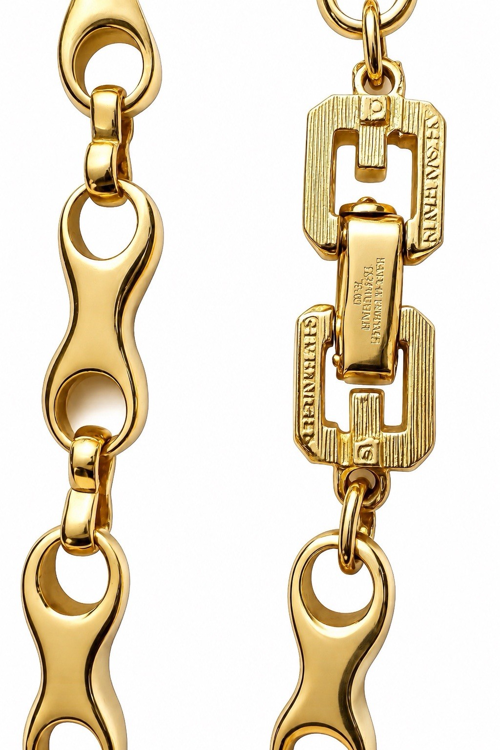 Authentic Givenchy Gold-Tone Link Necklace Vintage Statement PreOwn Excellent