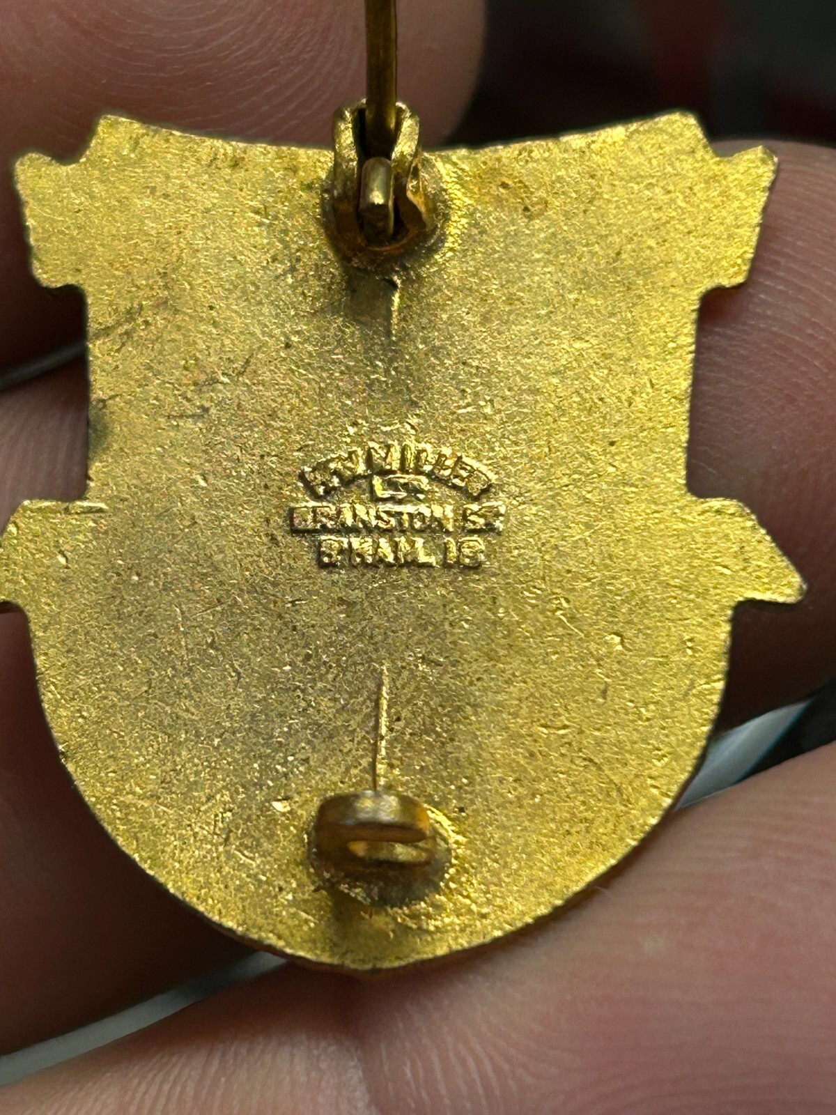 UK Great Britain vintage DUMBARTON BOWLING CLUB Lapel brooch pin Badge HW MILLER