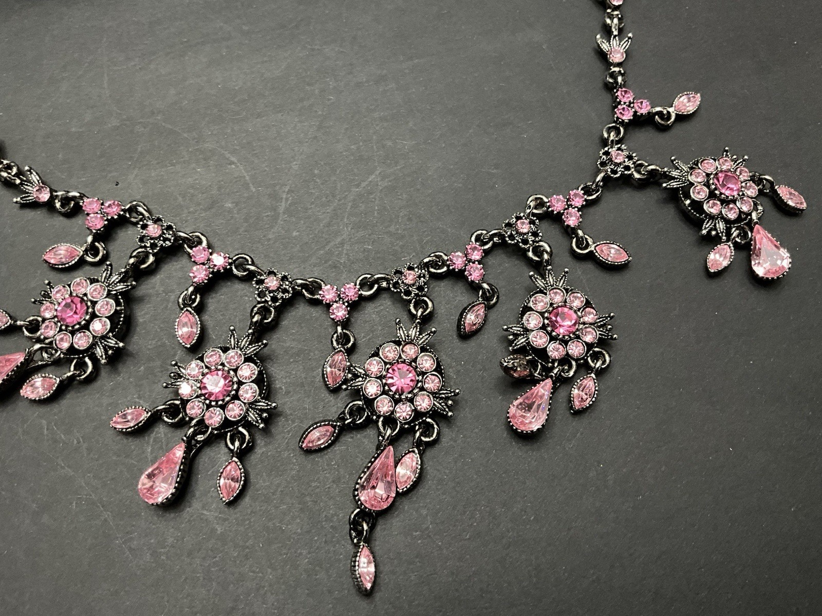 Vintage Victorian Inspired Floral Festoon Style Necklace,bracelet,and Earrings