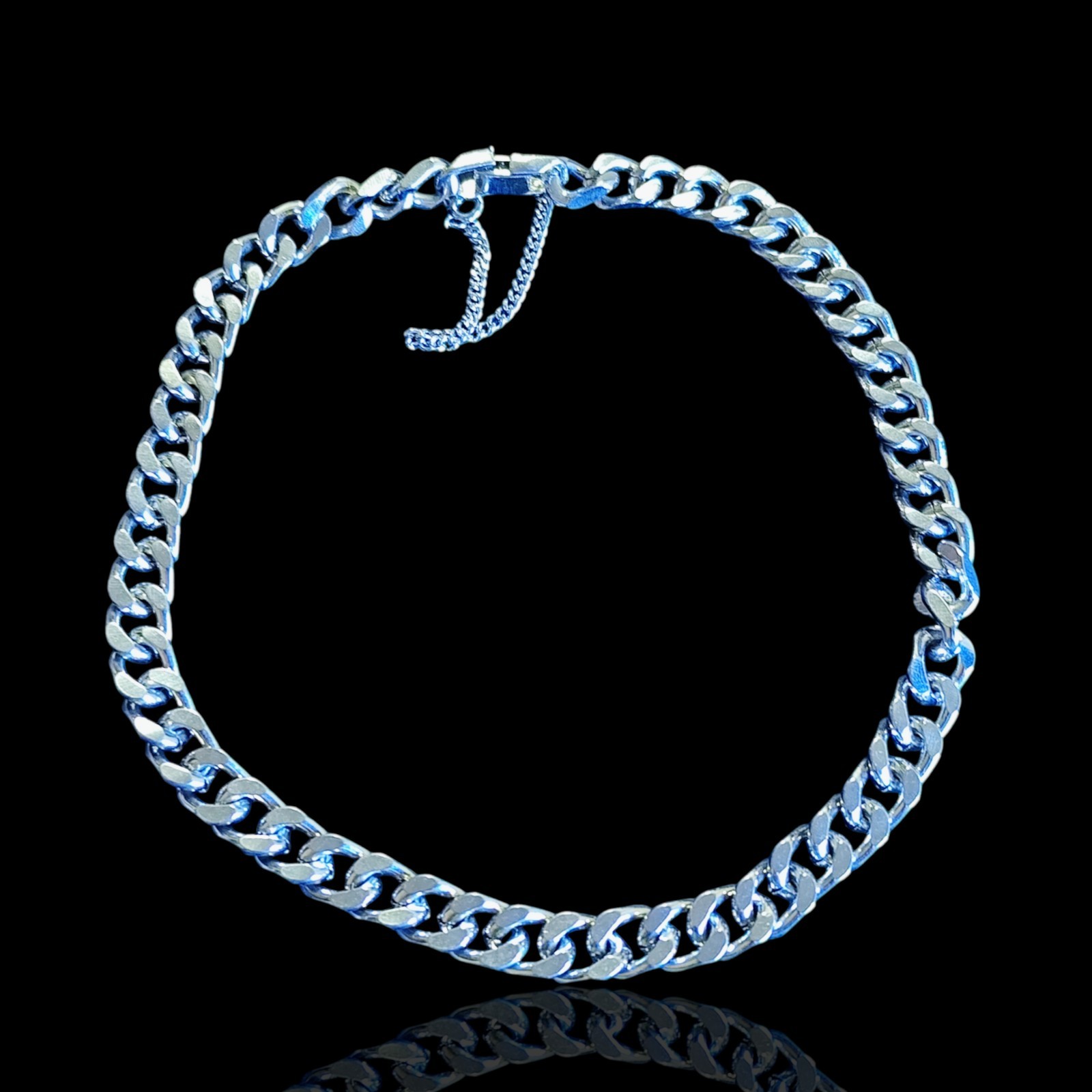 Vintage Heavy Thick Curb Chain Stainless Steel Necklace 17in