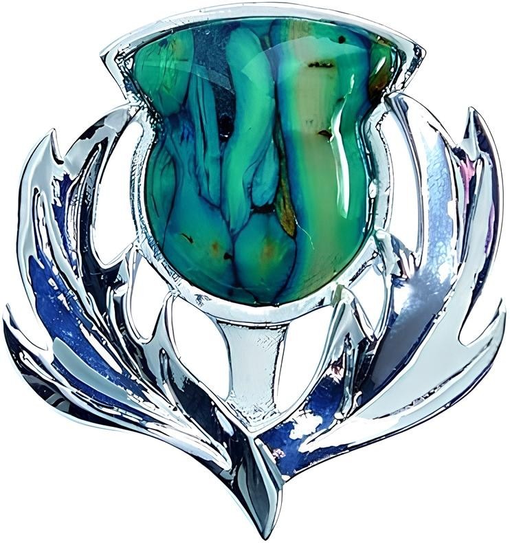 GaelSong 100% Pewter Brora Thistle Brooch