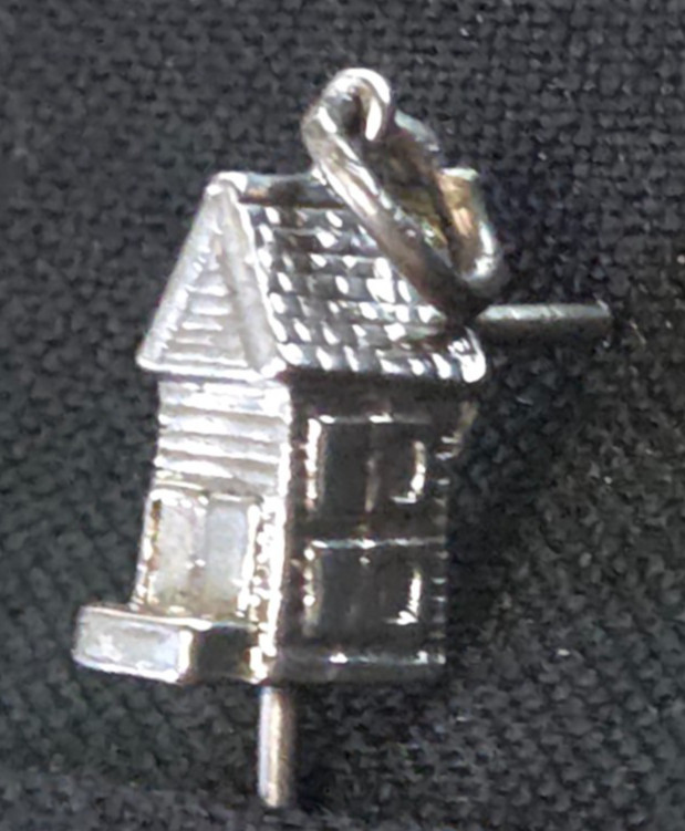 1960’s Silver Bird House Charm