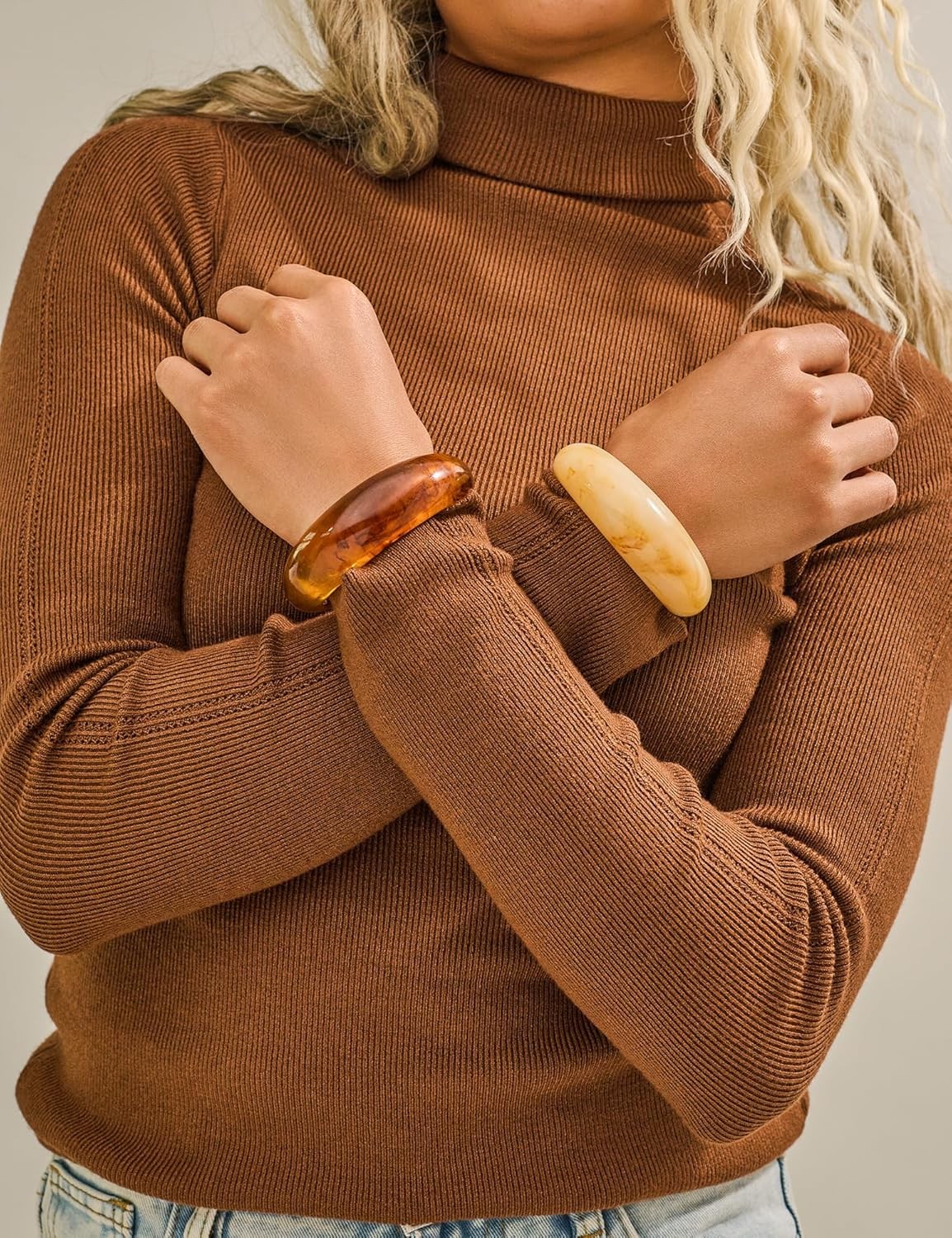 Vintage Acrylic Resin Cuff Bracelet for Women Chunky Tortoiseshell Resin Bangle
