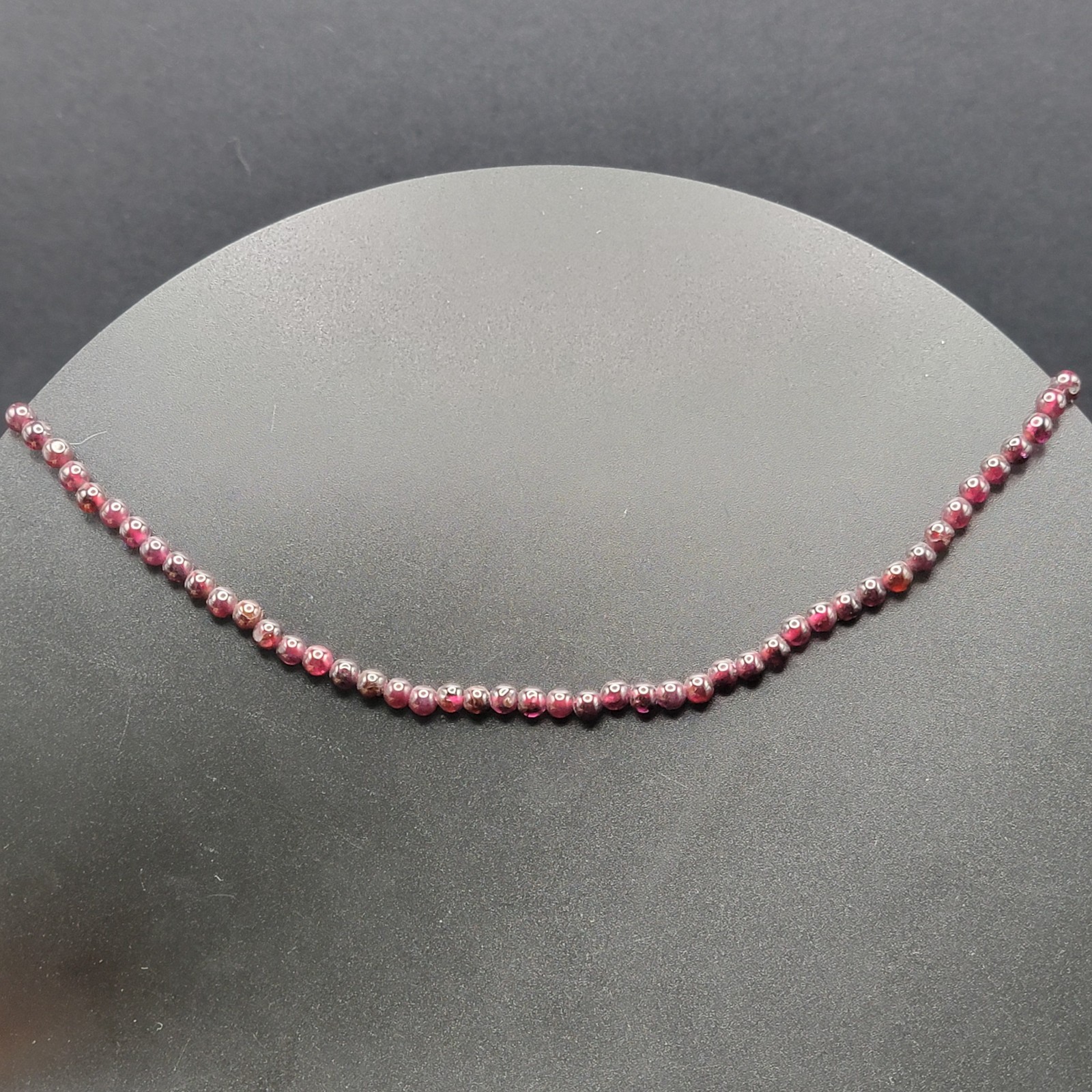 Natural Garnet Bead Necklace 4mm Red Stone Strand Choker Double Wrap Bracelet