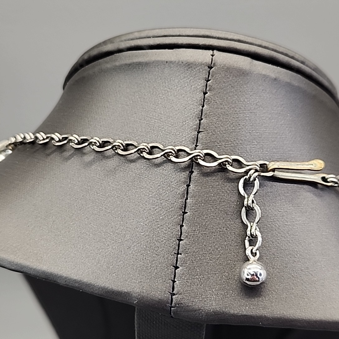 Vintage Linked Necklace Looped Chain Choker 15″ READ