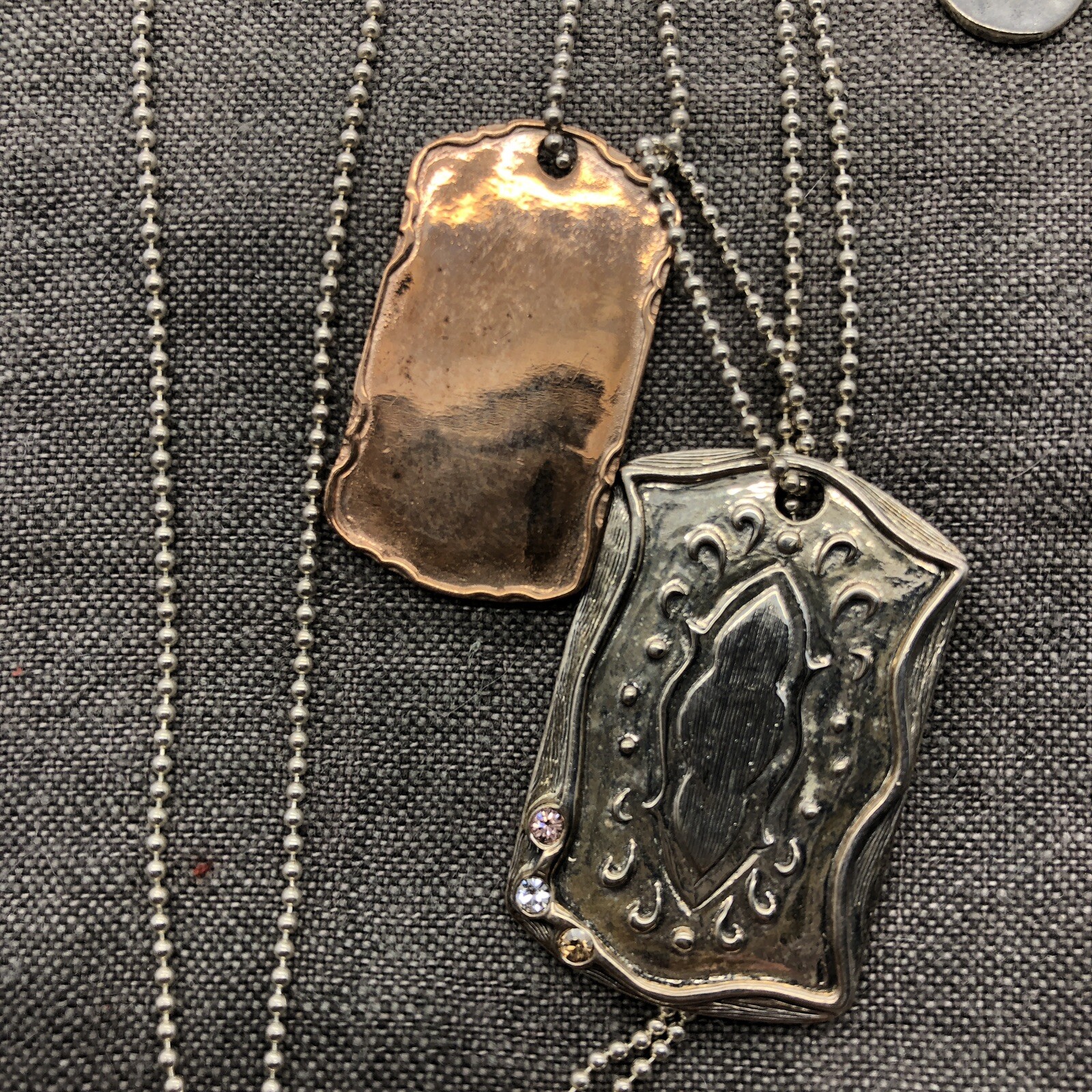 Lot REP ONLY Silpada 2013 National Conference Dog Tag 15 Charm Sterling Chain