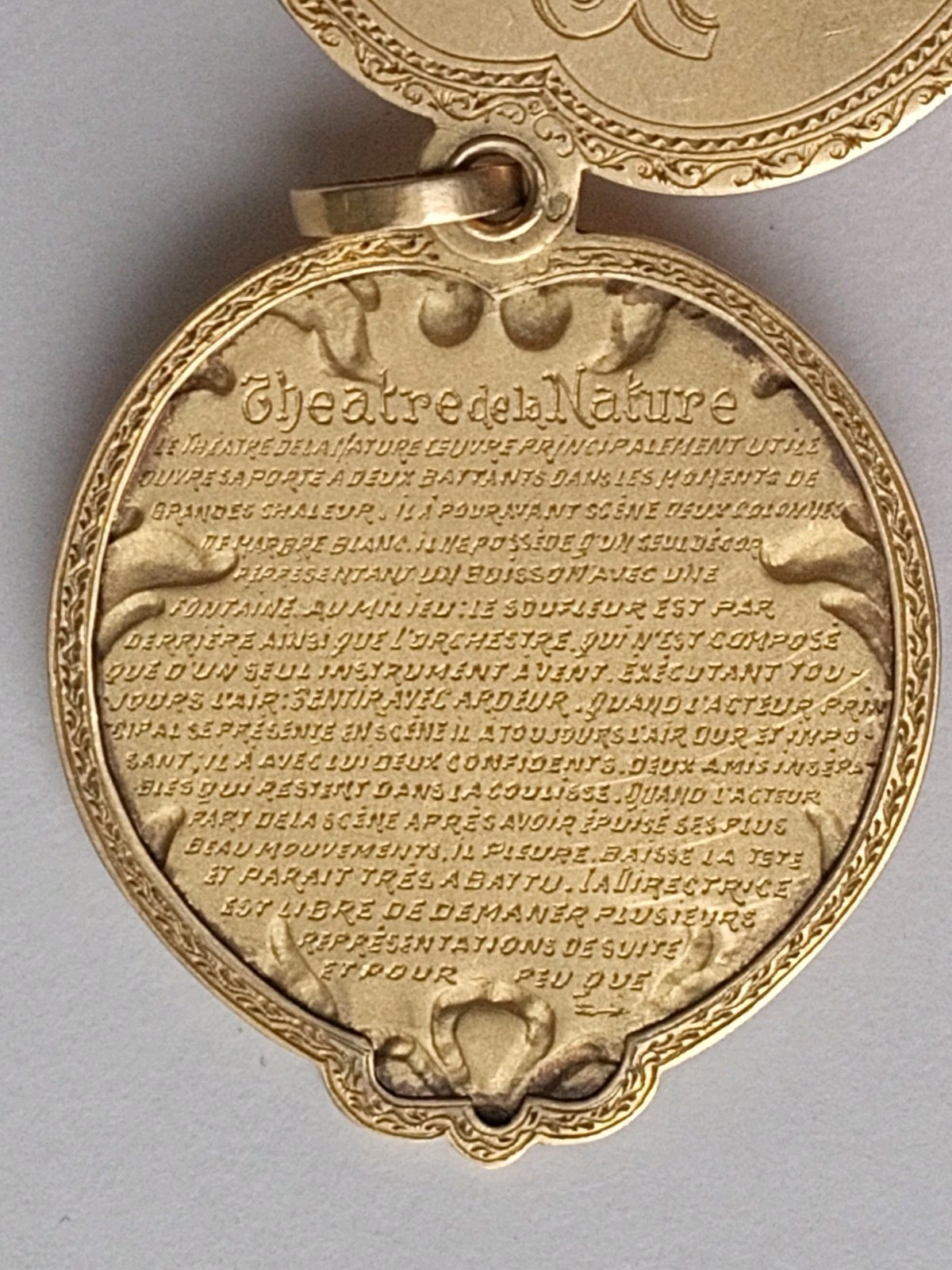Erotic French 18K Gold Paris Theater Actor Rabbits Pig & Woman “A Night Of Love”