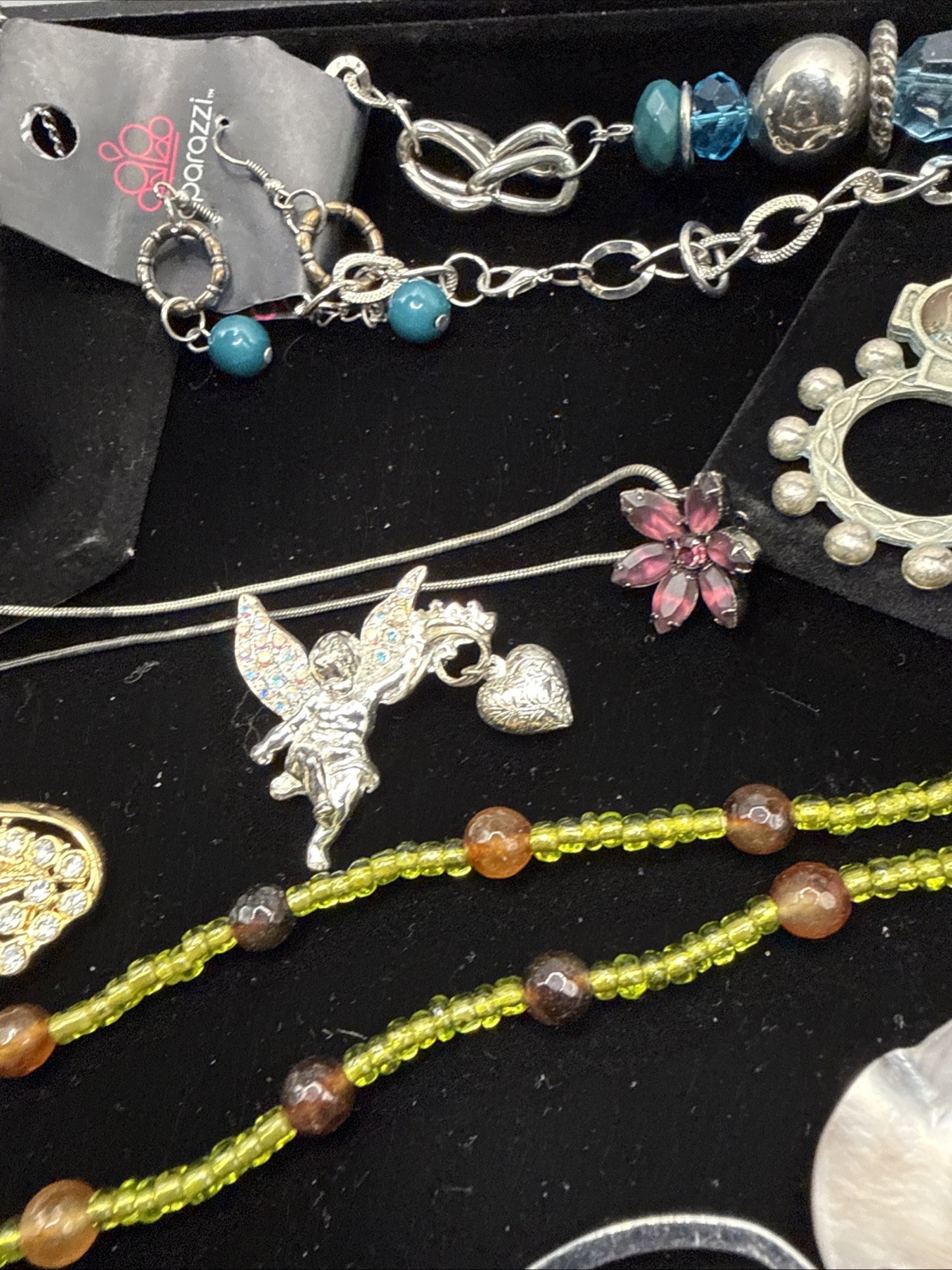 Vintage Lot of 15 Necklaces, Bracelets, Earrings And/or Brooches See Pics