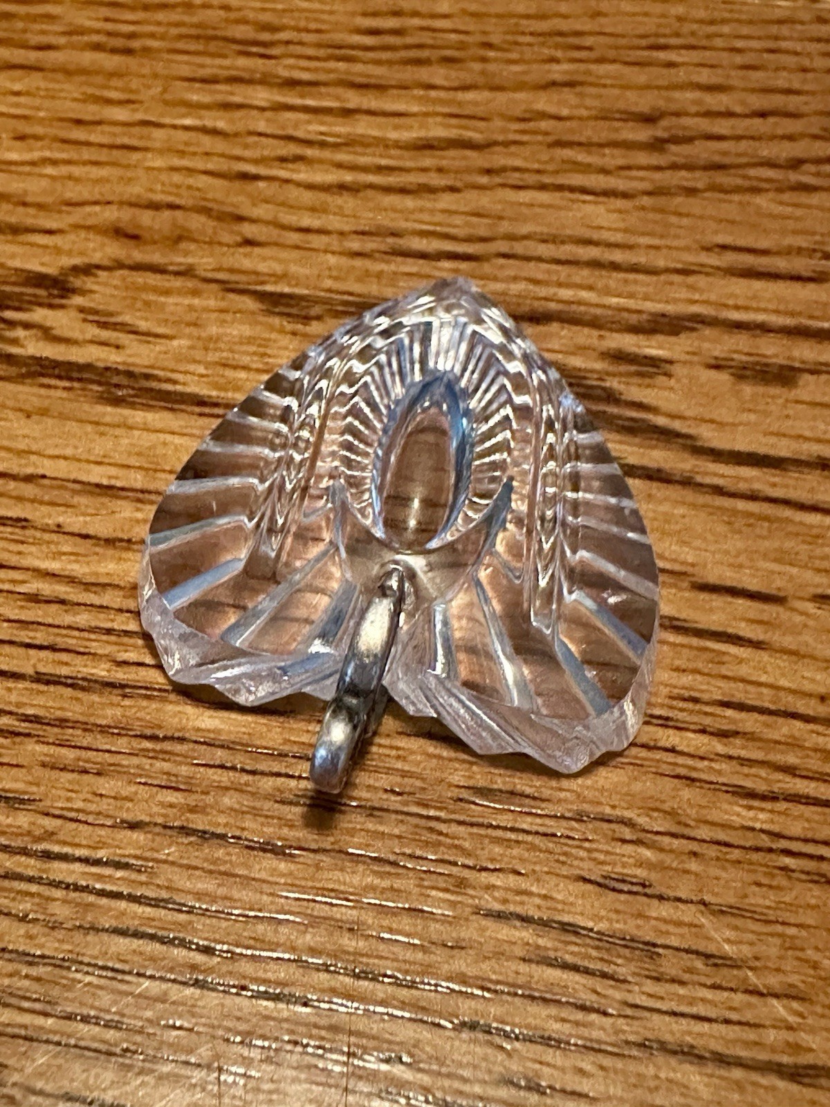 Vintage Waterford Crystal Faceted Heart Pendant Ornament 1 1/2”