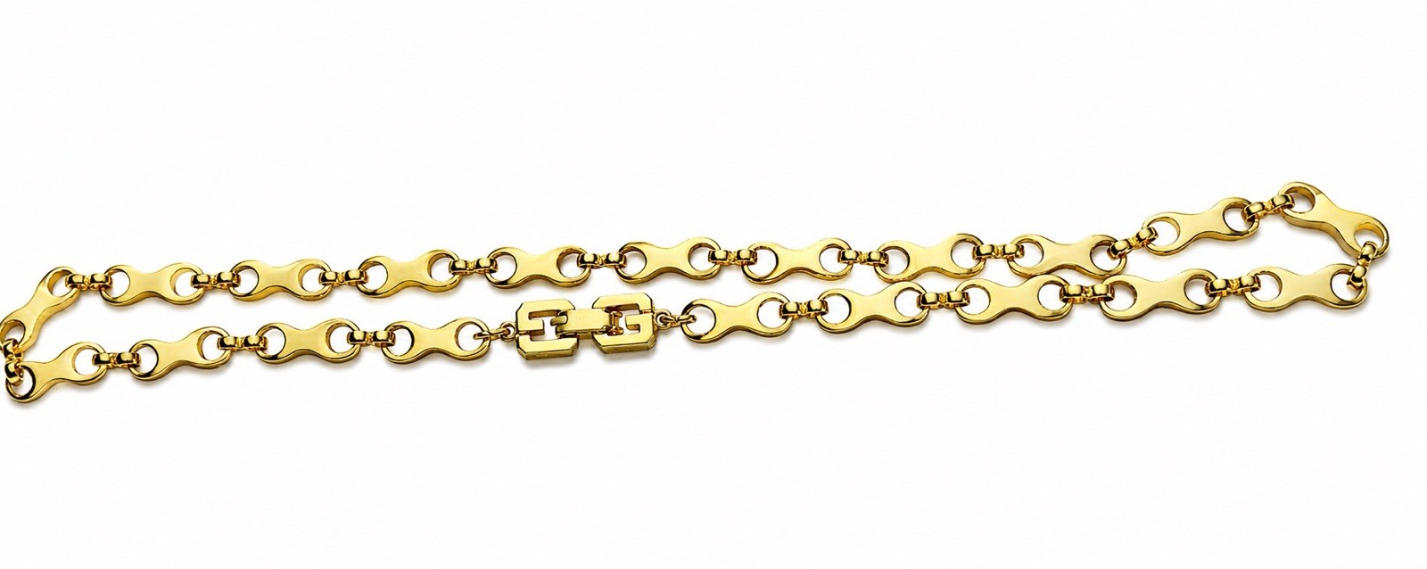 Authentic Givenchy Gold-Tone Link Necklace Vintage Statement PreOwn Excellent