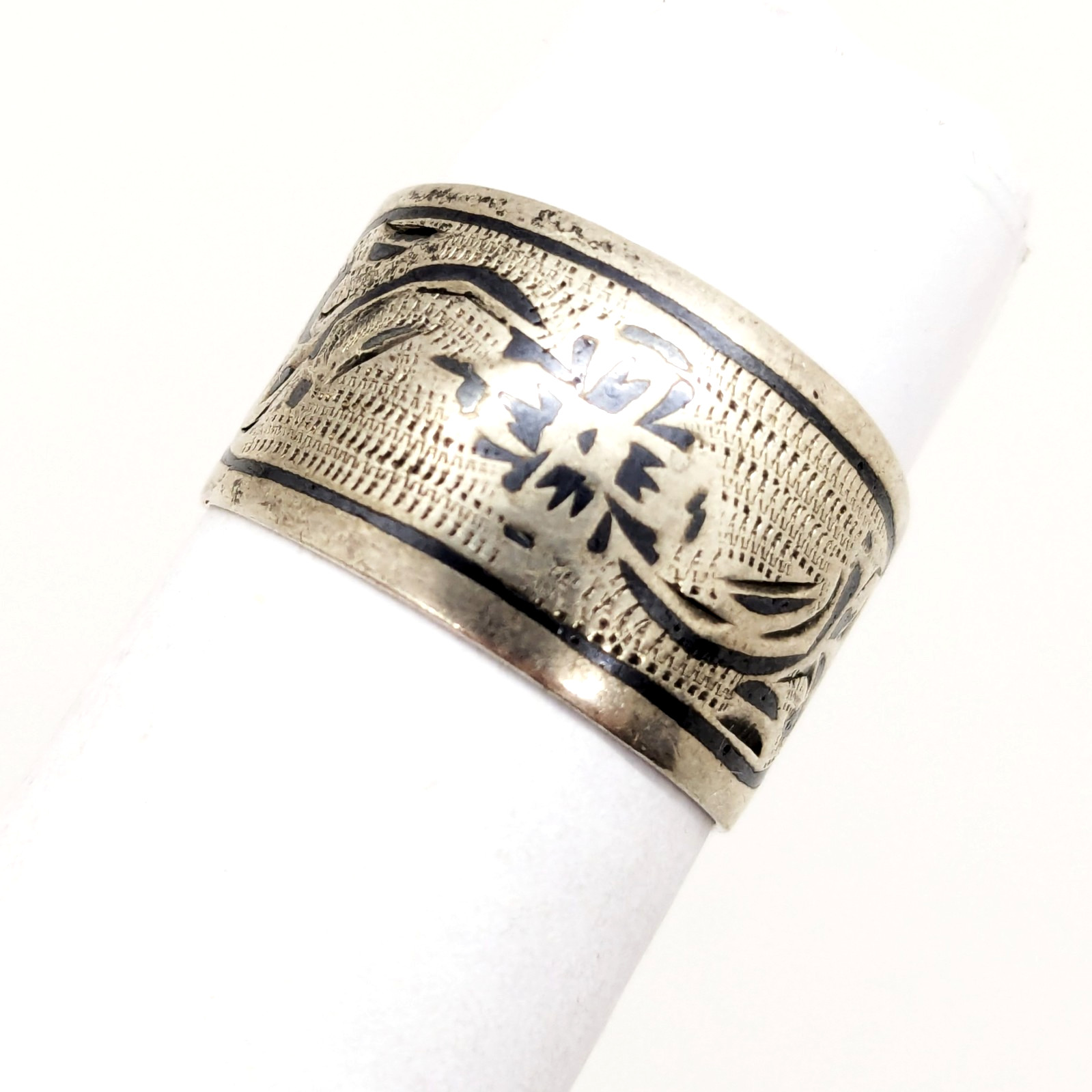 Vintage RING KUBACHI Silver⭐️916 stamp Star ussr with Blackening-size: 6.5US #13
