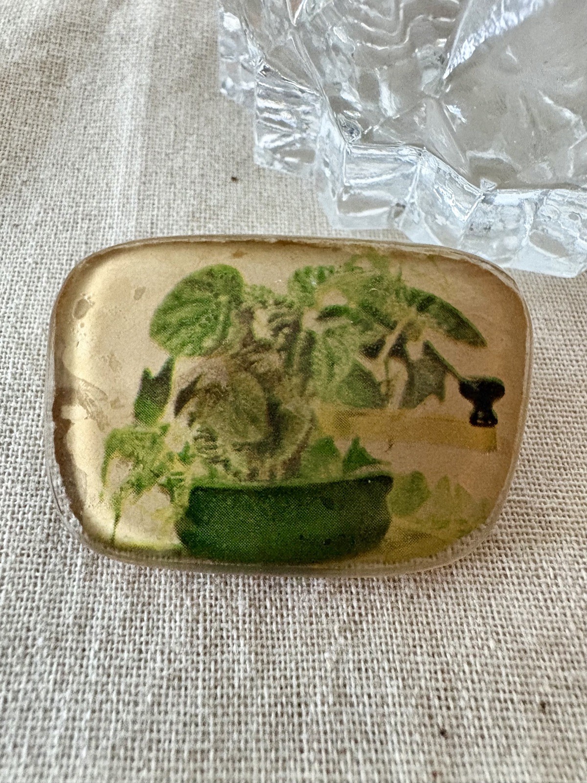 Rare Vintage Potted Plant Brooch 1940s-1950s Handmade 🪴