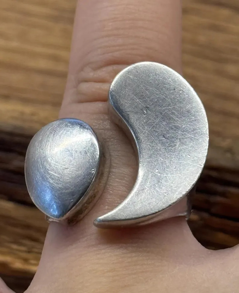 vintage artisan ring sterling silver 925