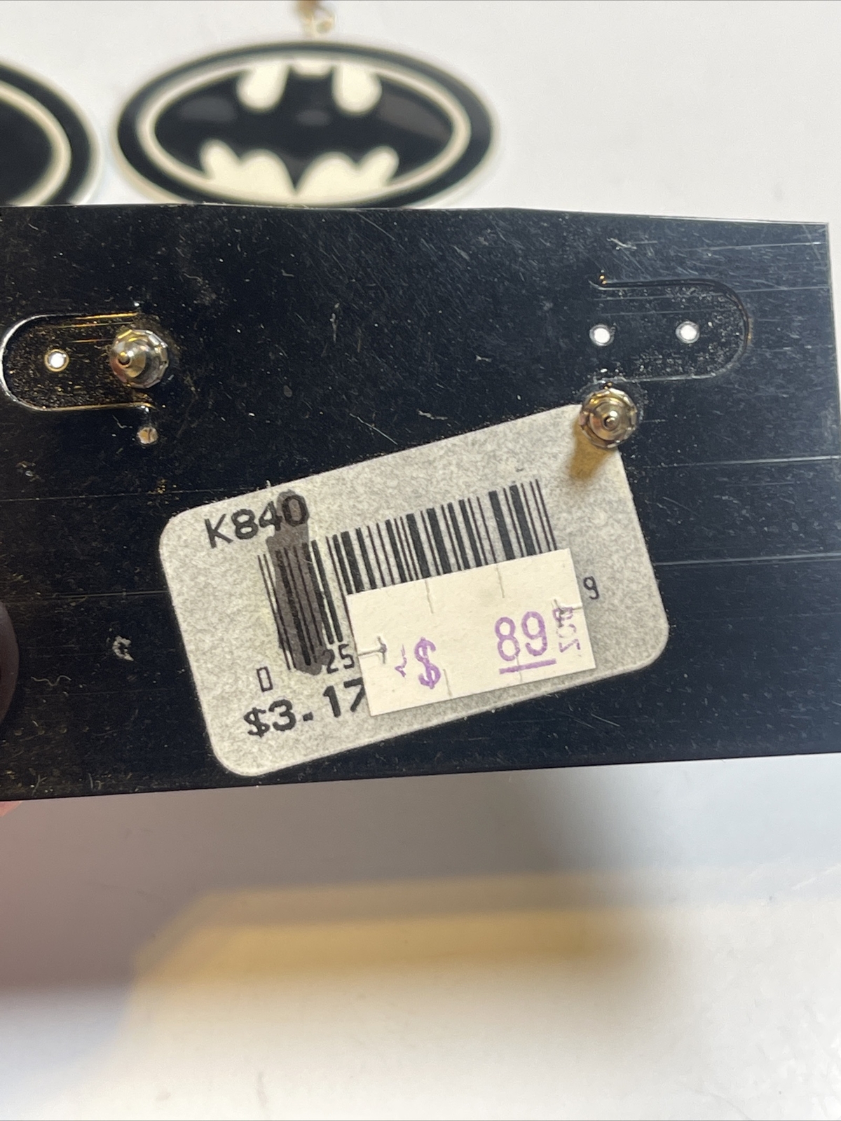 vintage batman jewelry lot 2 pair earings 1 button pin 1964 DC Comics Metal Rare