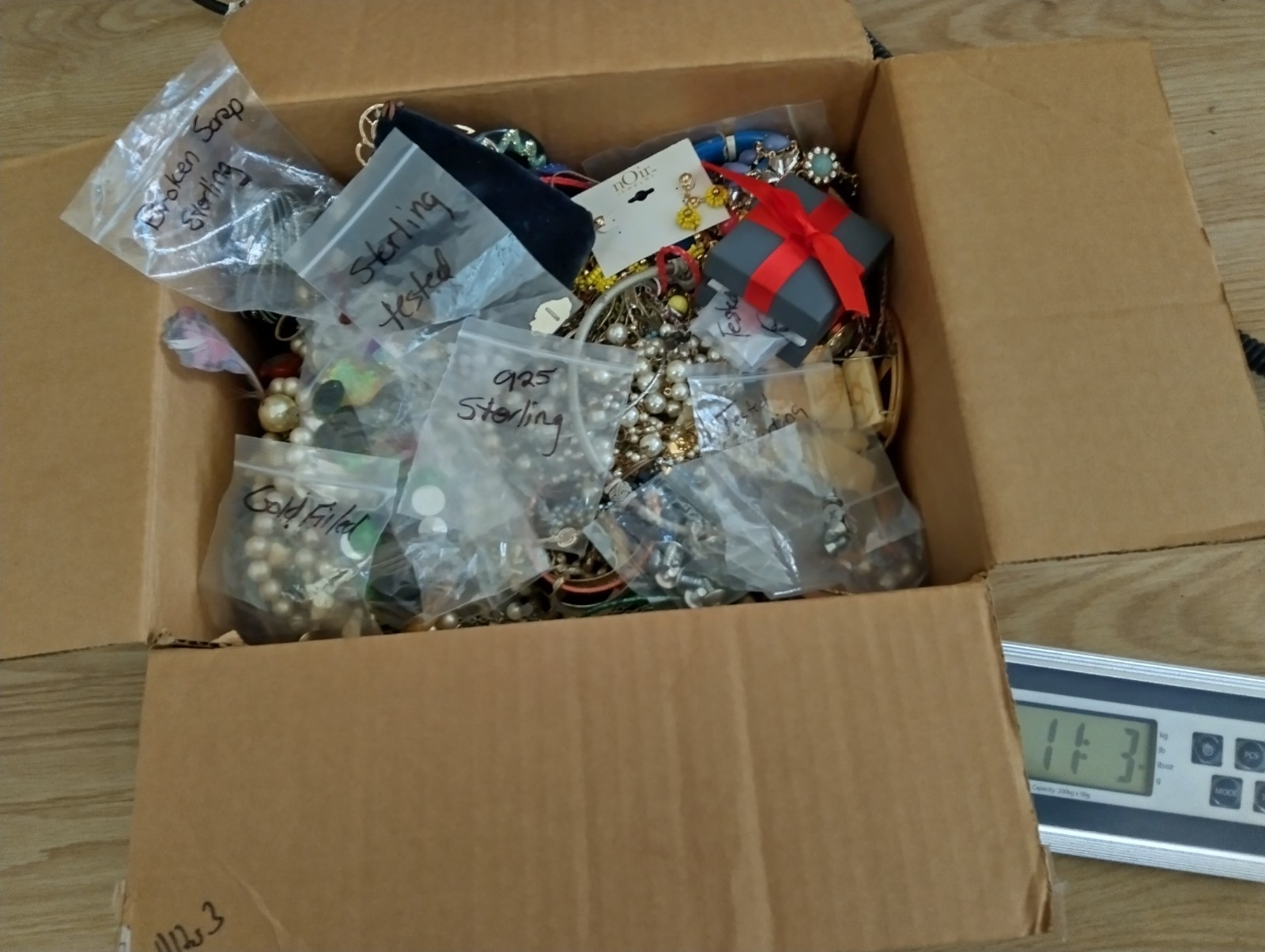 11 + lbs Huge Unsorted Jewelry Lot Vintage to Now Craft repair Sterling GoldFill