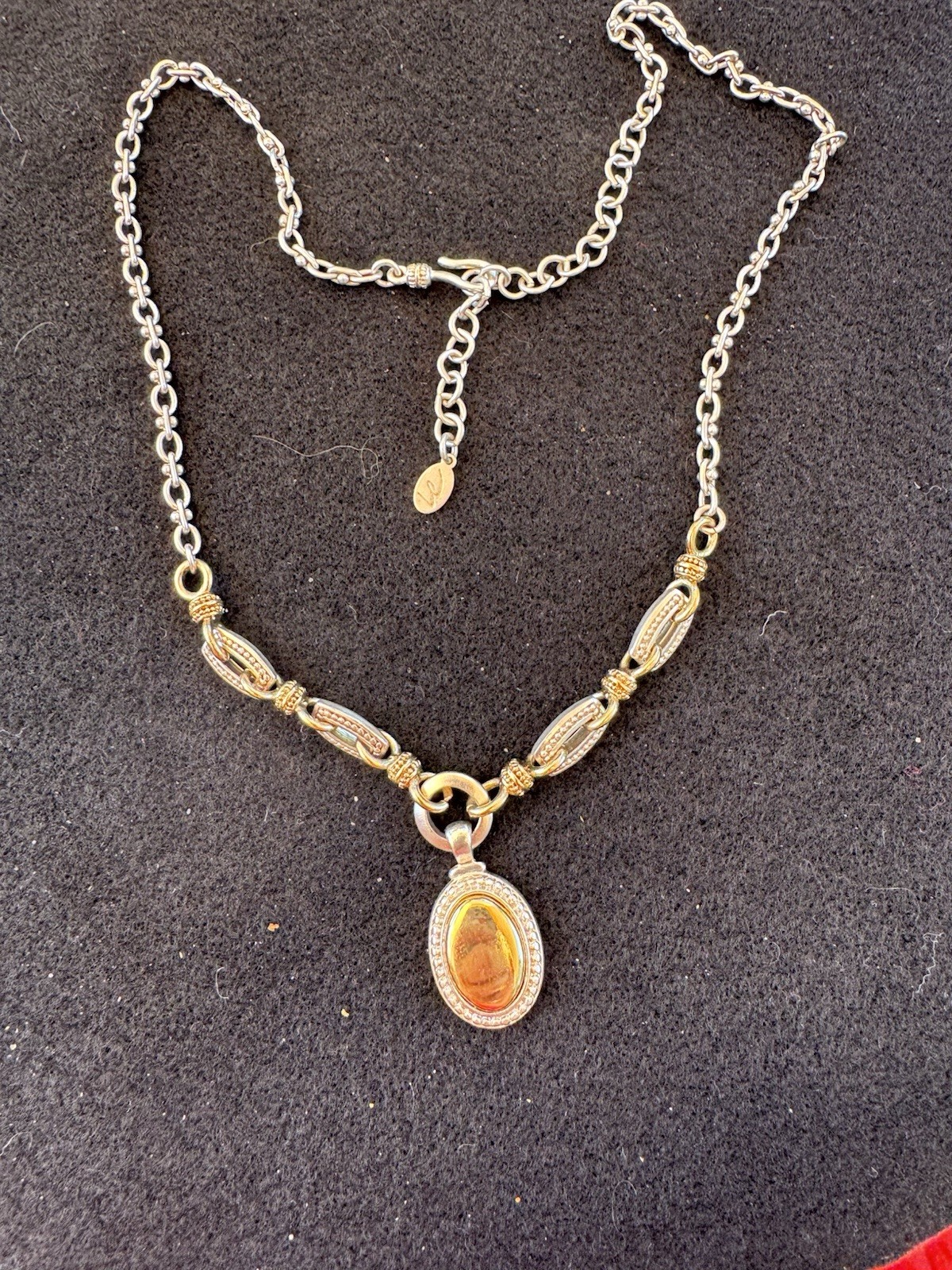 Vintage Liz Claiborne Necklace 22” Gold Silver Tones