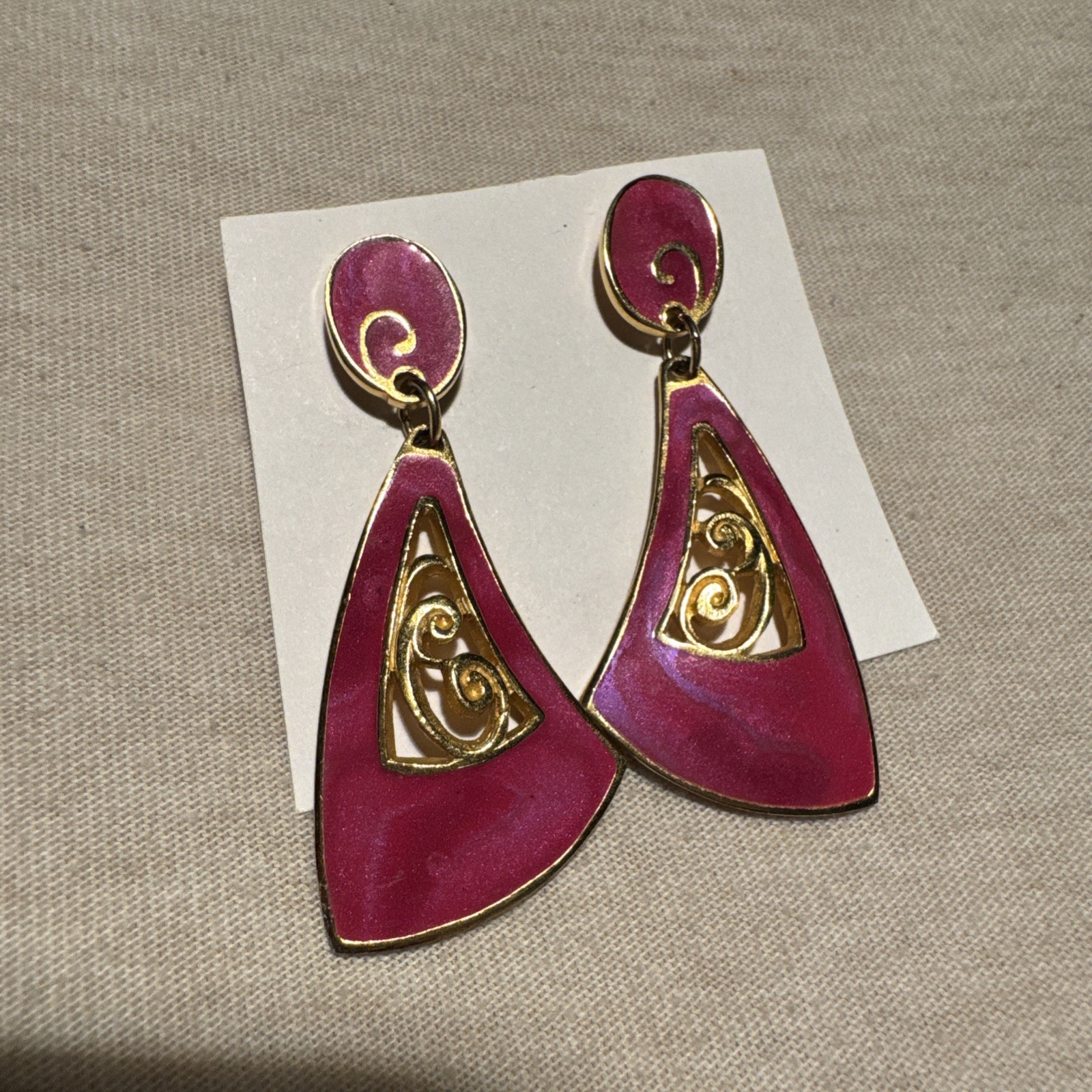 Vintage Berebi Gold Tone Dangle Earrings